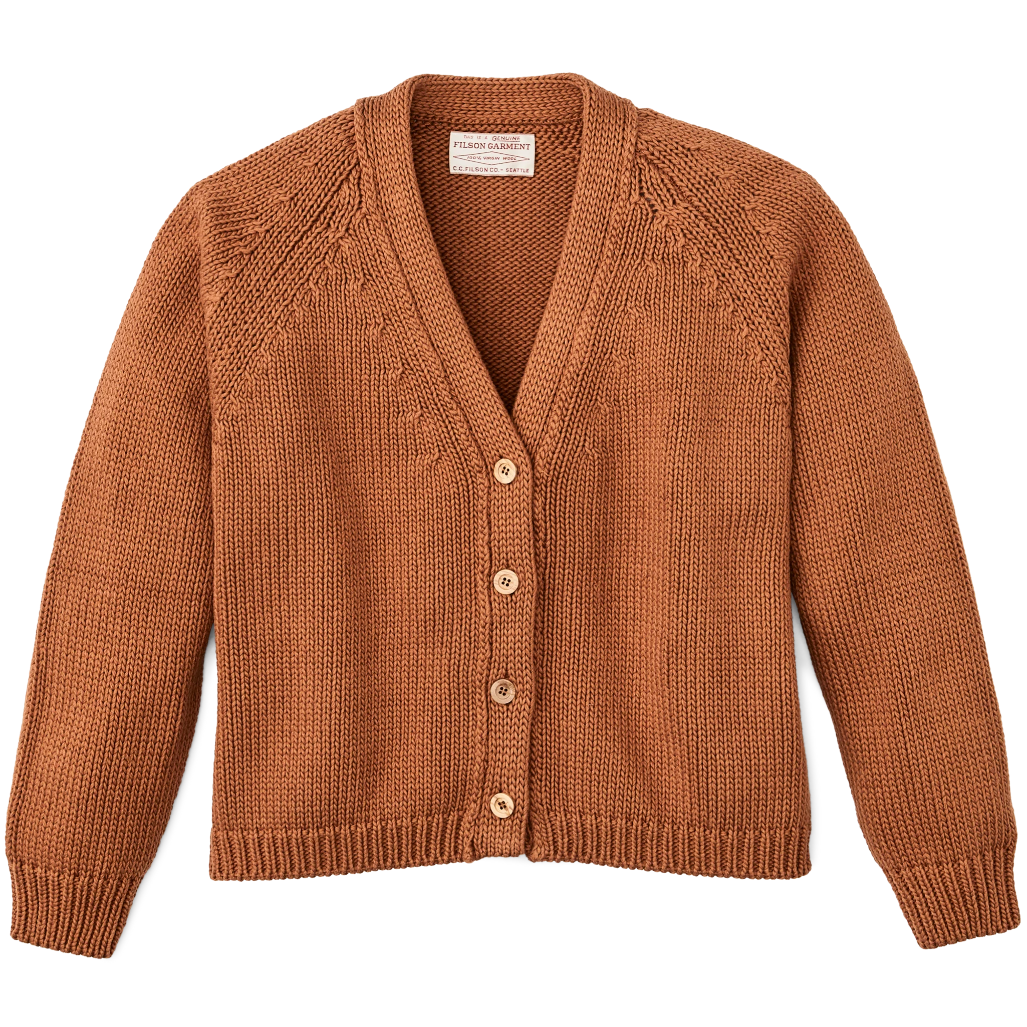 Women's Rustic Cotton Cardigan - Chestnut
