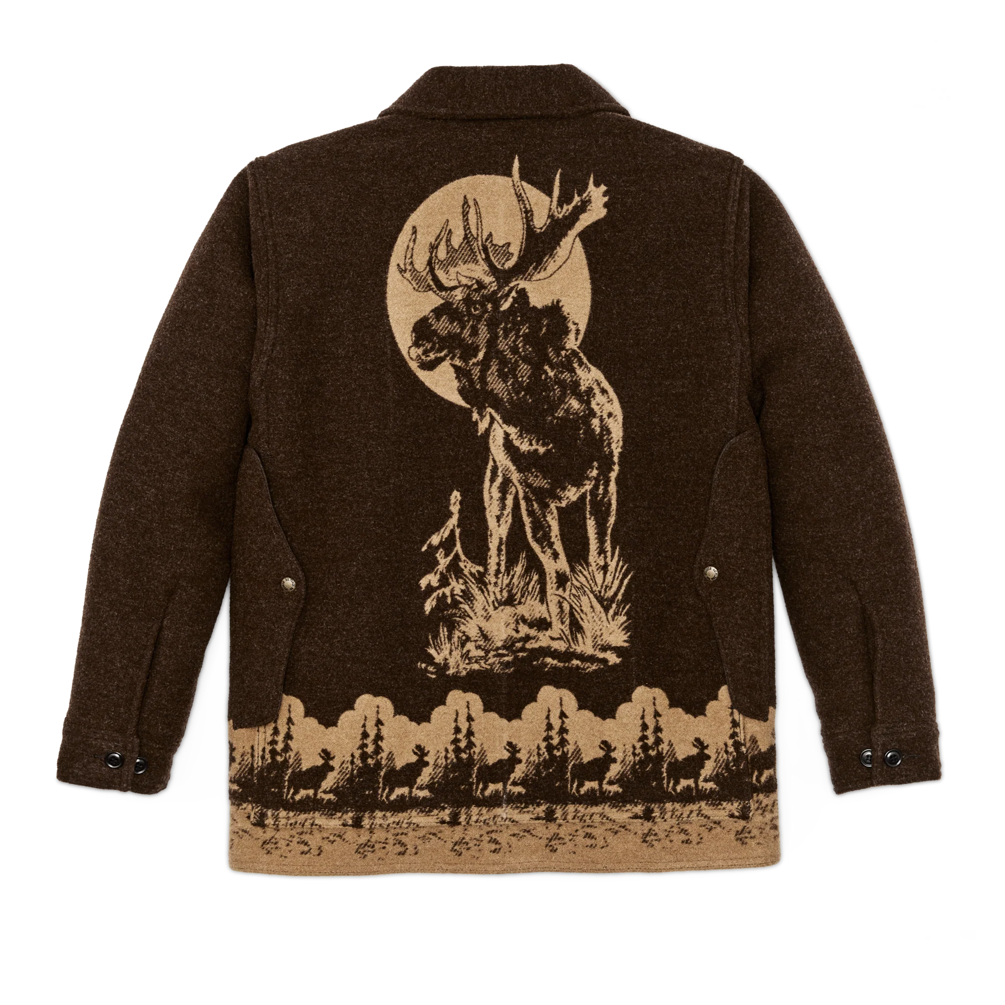 Jacquard Wool Cruiser - Brown / Khaki Moose