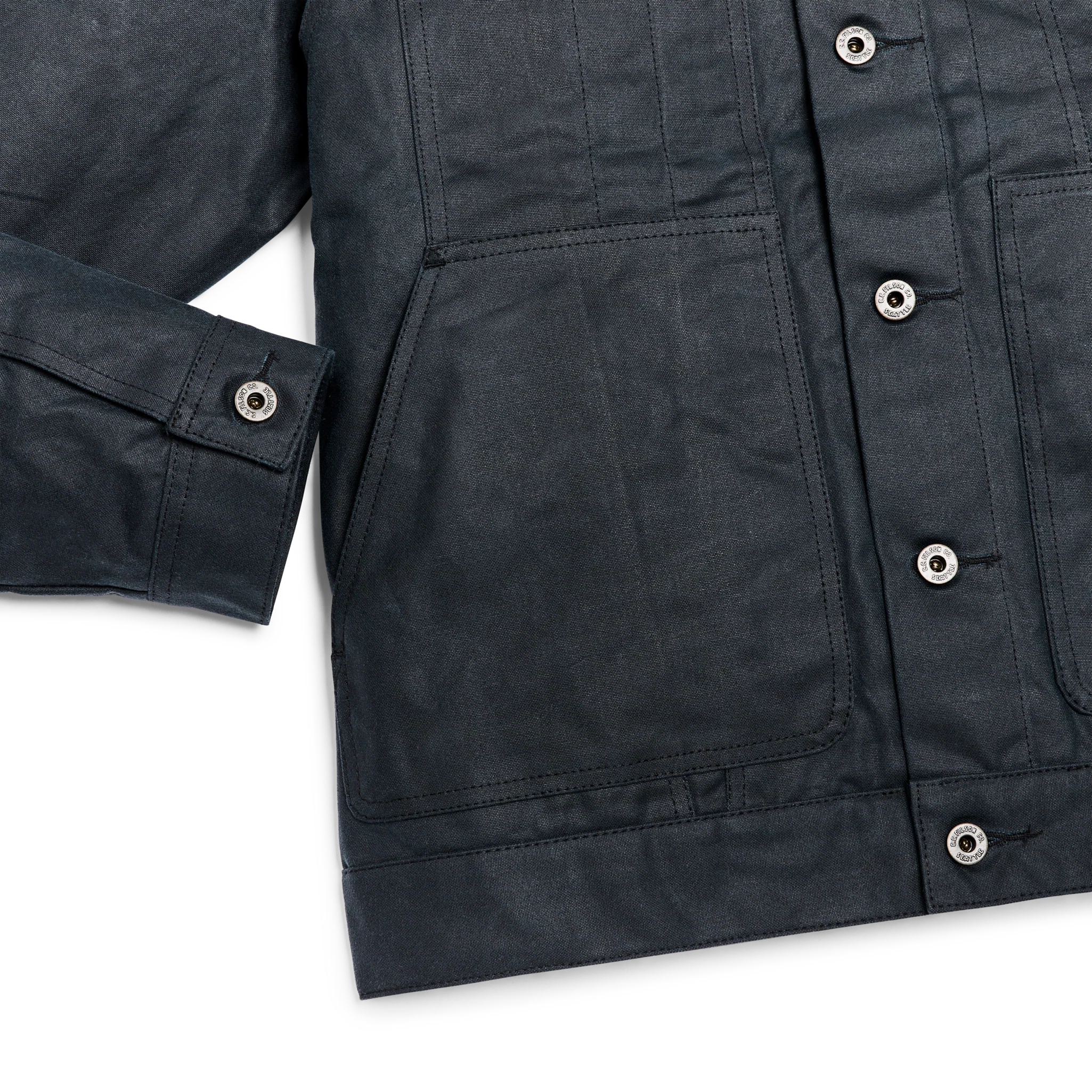 Tin Cloth Short Lined Cruiser Jacket - Service Blue