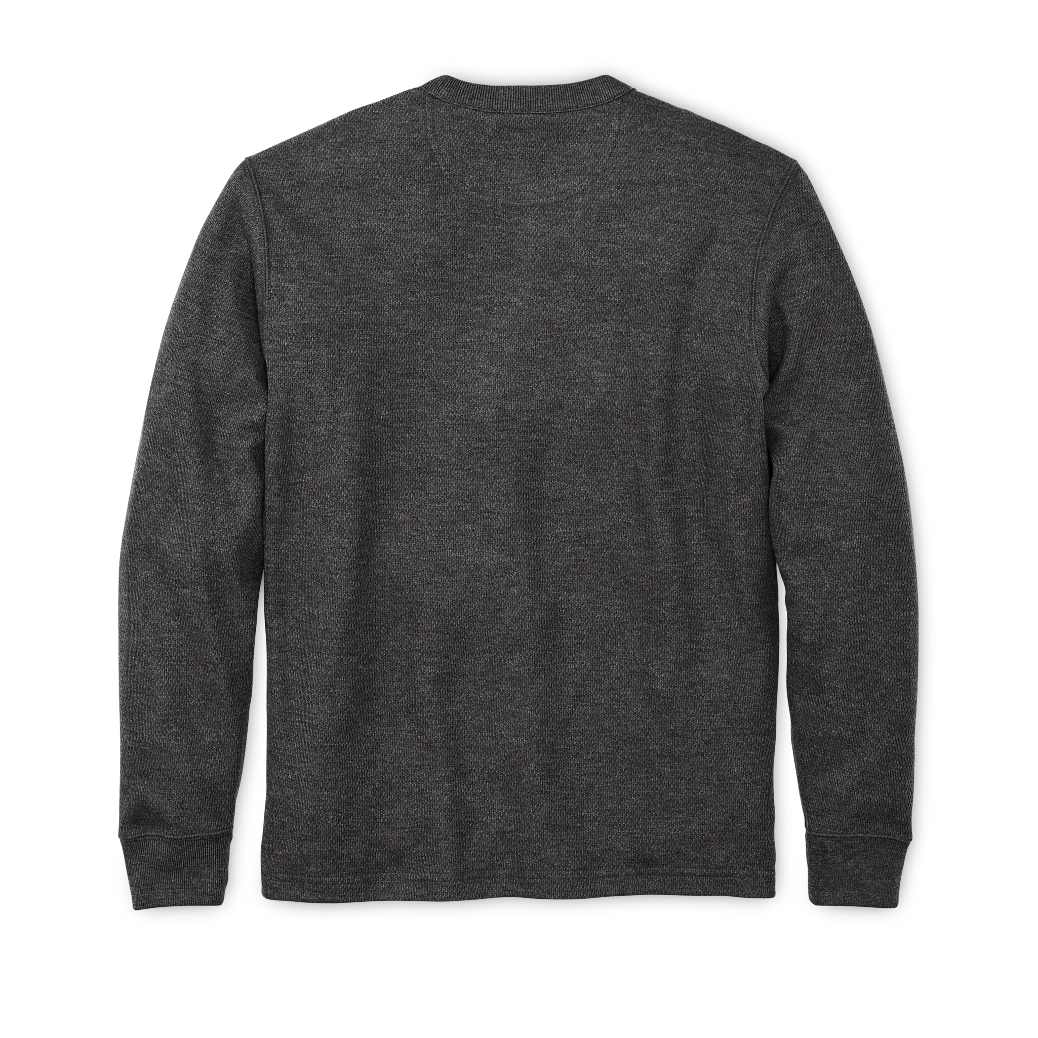 Waffle Knit Thermal Crewneck - Charcoal