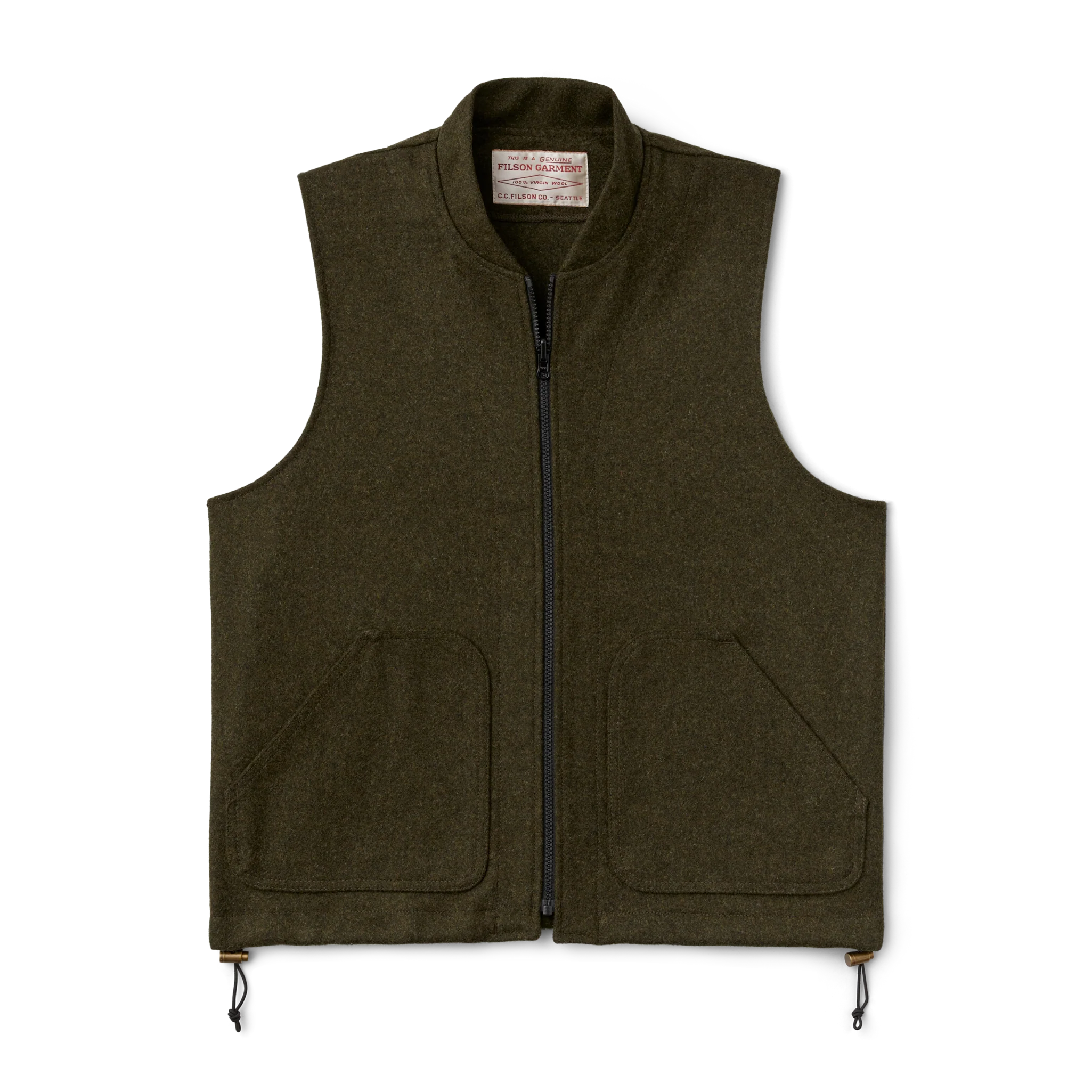 Mackinaw Wool Vest Liner - Forest Green