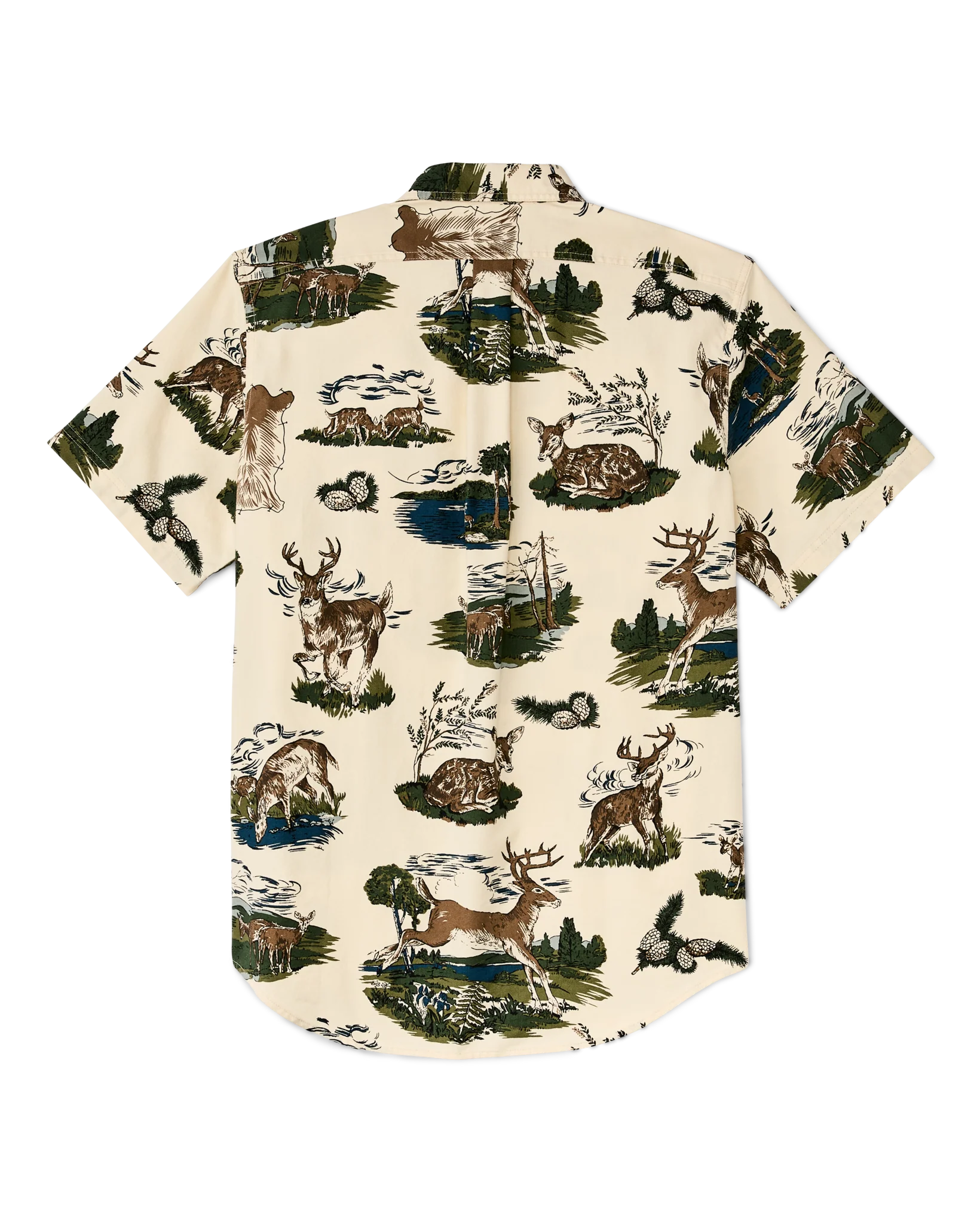 Short Sleeve Lightweight Alaskan Guide Shirt - Vintage White / Deer