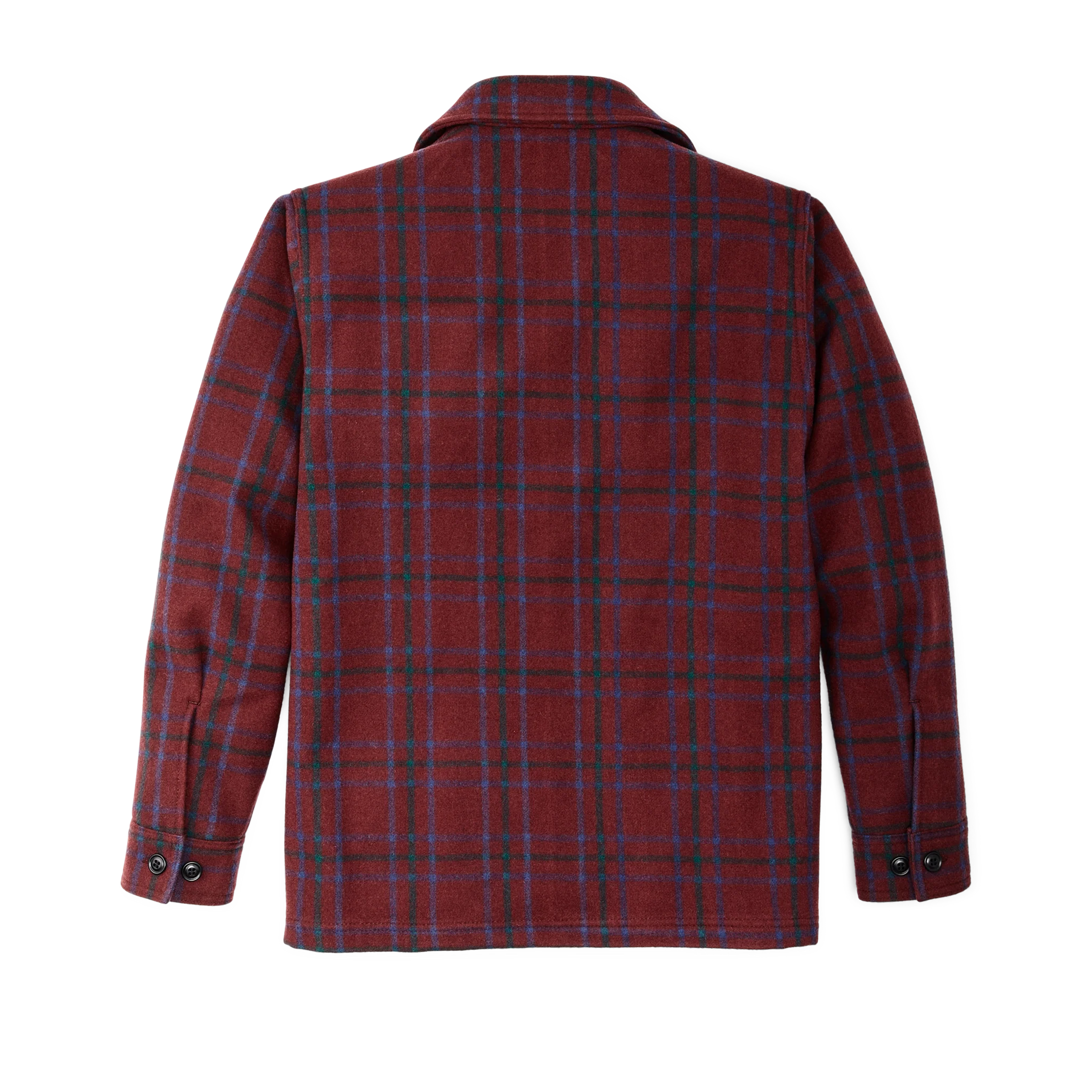 Seattle Wool Jac-shirt - Deep Red Blue Green