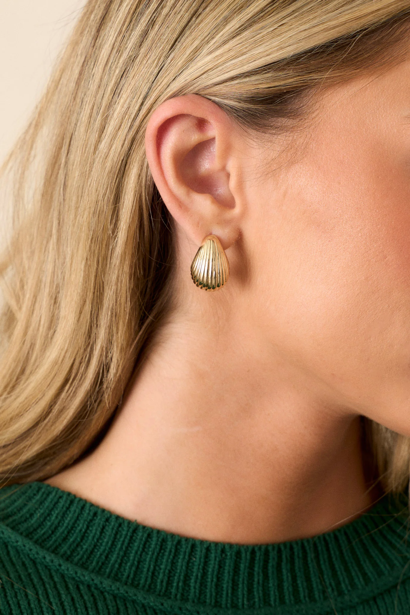 Wavy Wonder Gold Textured Earrings