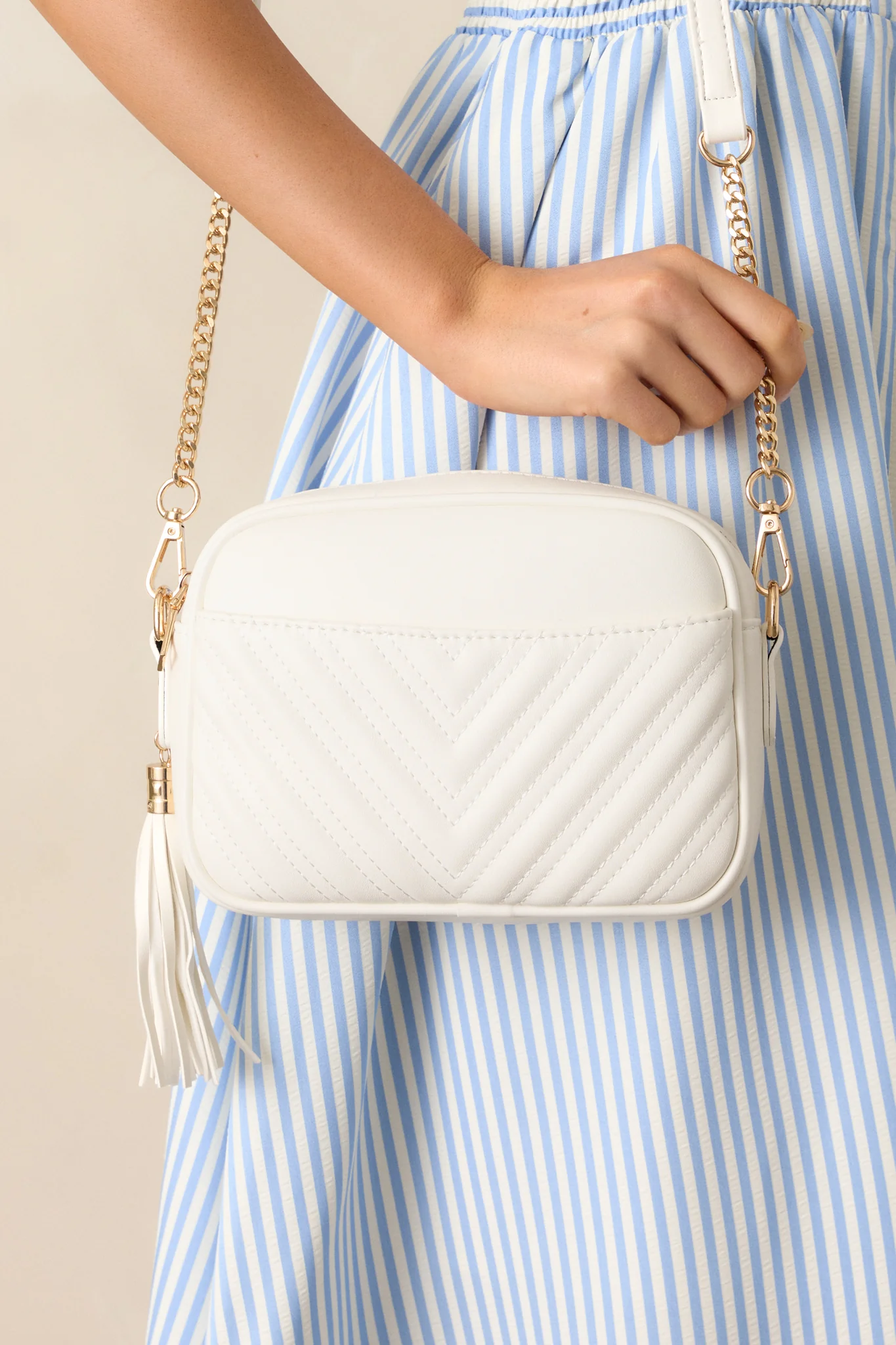 Look What We Started White Handbag
