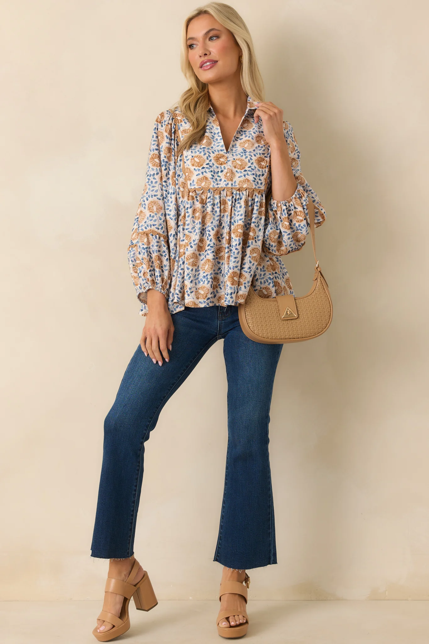 All Yours Honey Yellow Multi Floral Print Top
