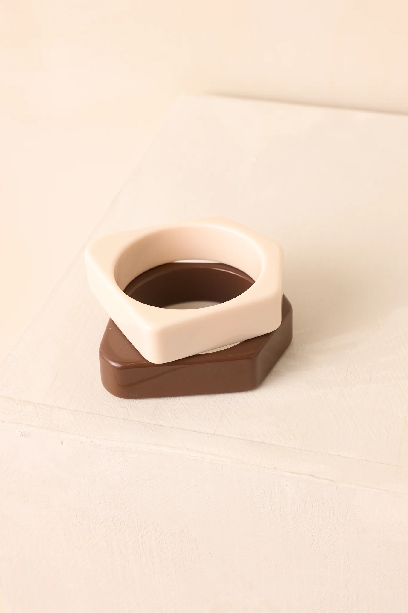 Loving This Part Brown Ivory Bangle Bracelet Set