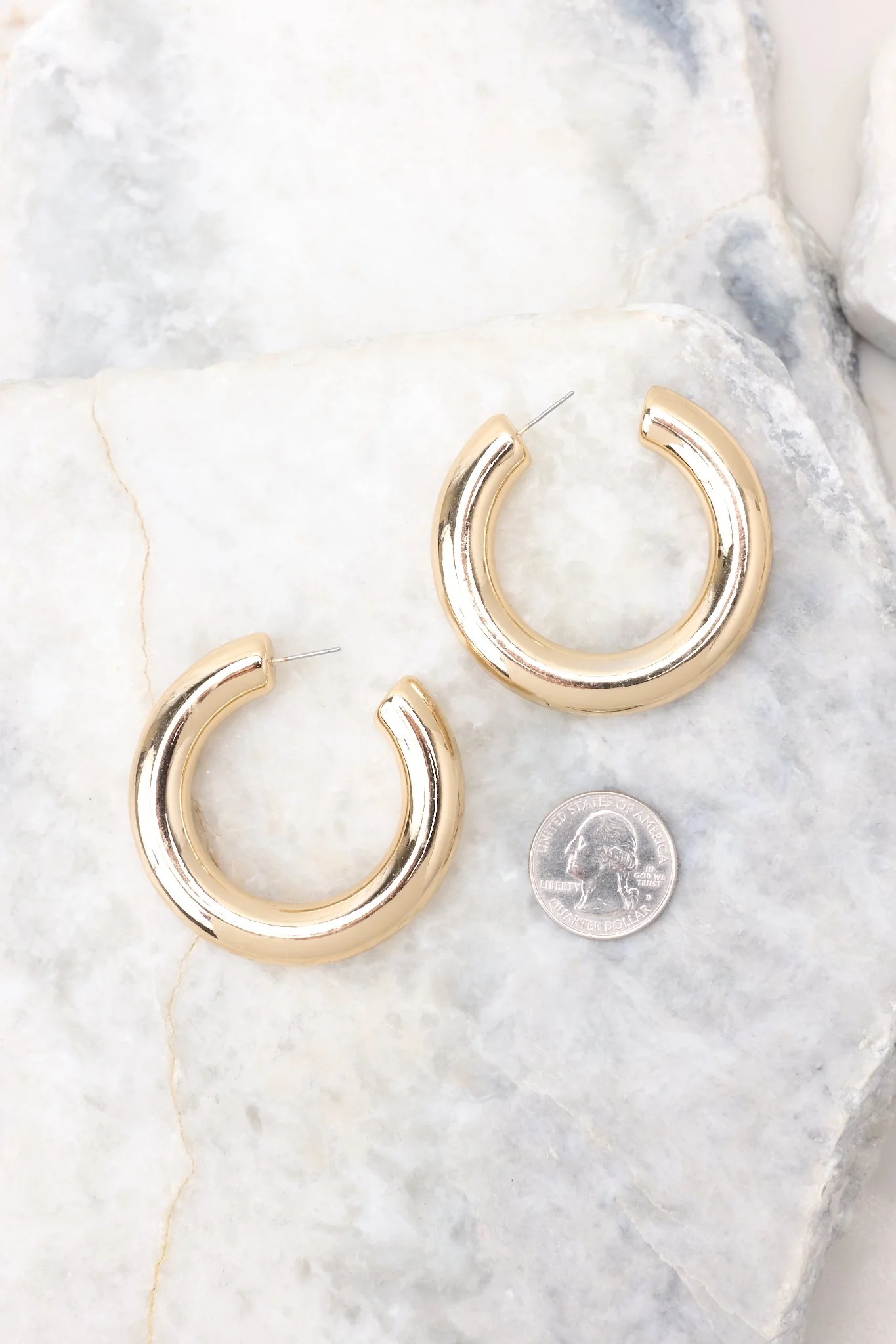 Last Chance Gold Hoop Earrings
