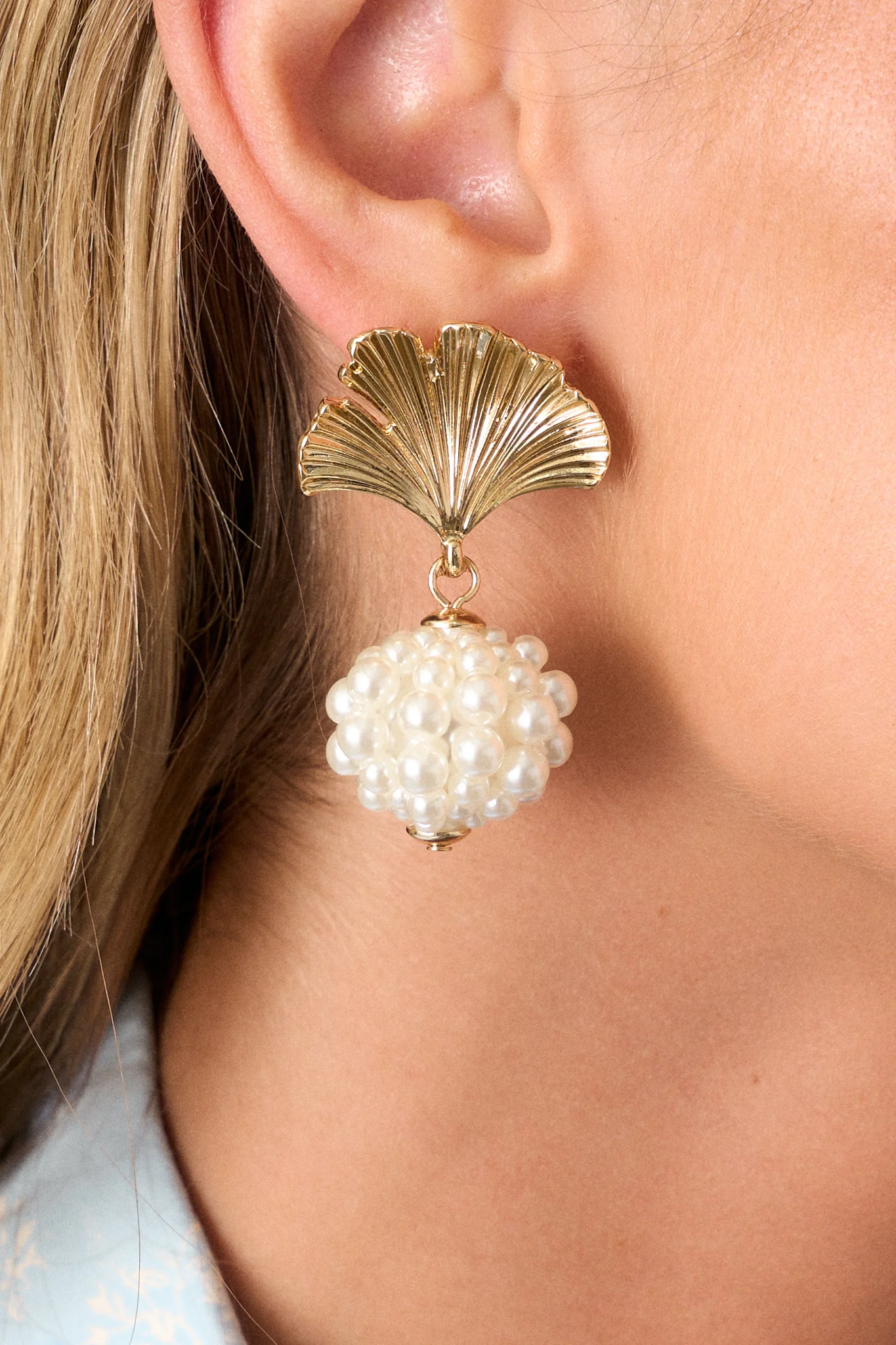 Thank Heavens Gold & Ivory Pearl Drop Earrings