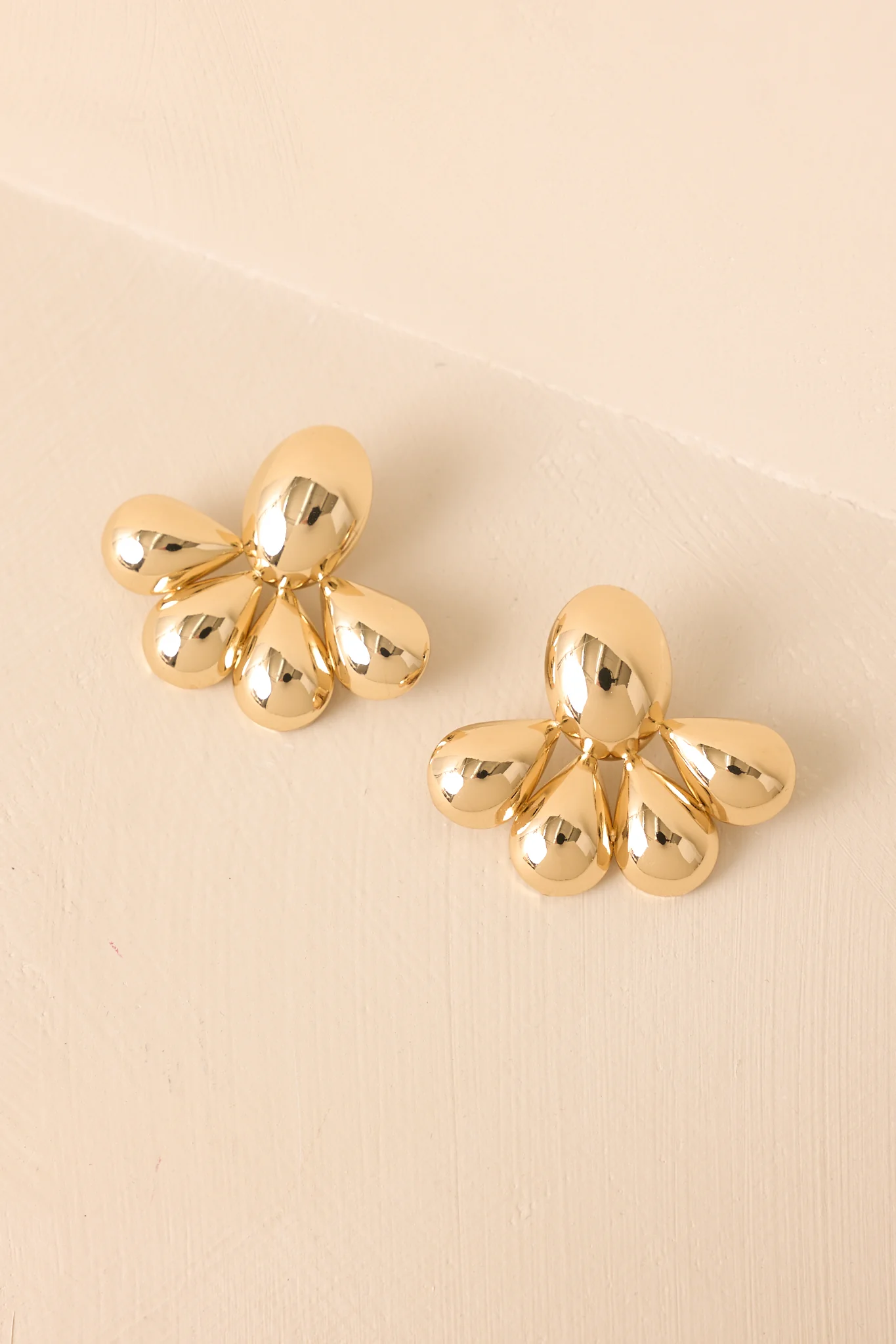 Feeling Like Forever Gold Oval Drop Earrings