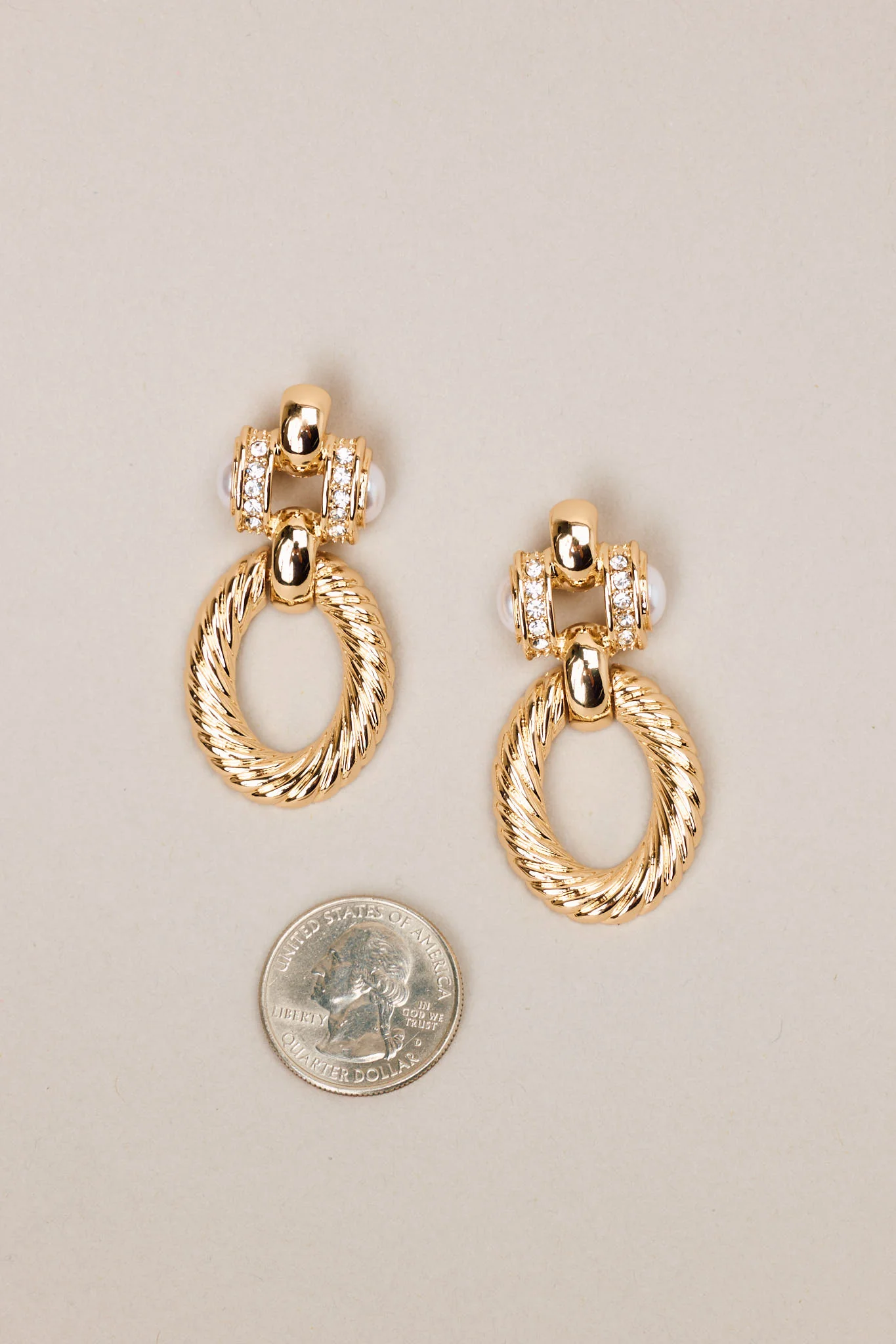 Seasons Of Change Gold & White Earrings
