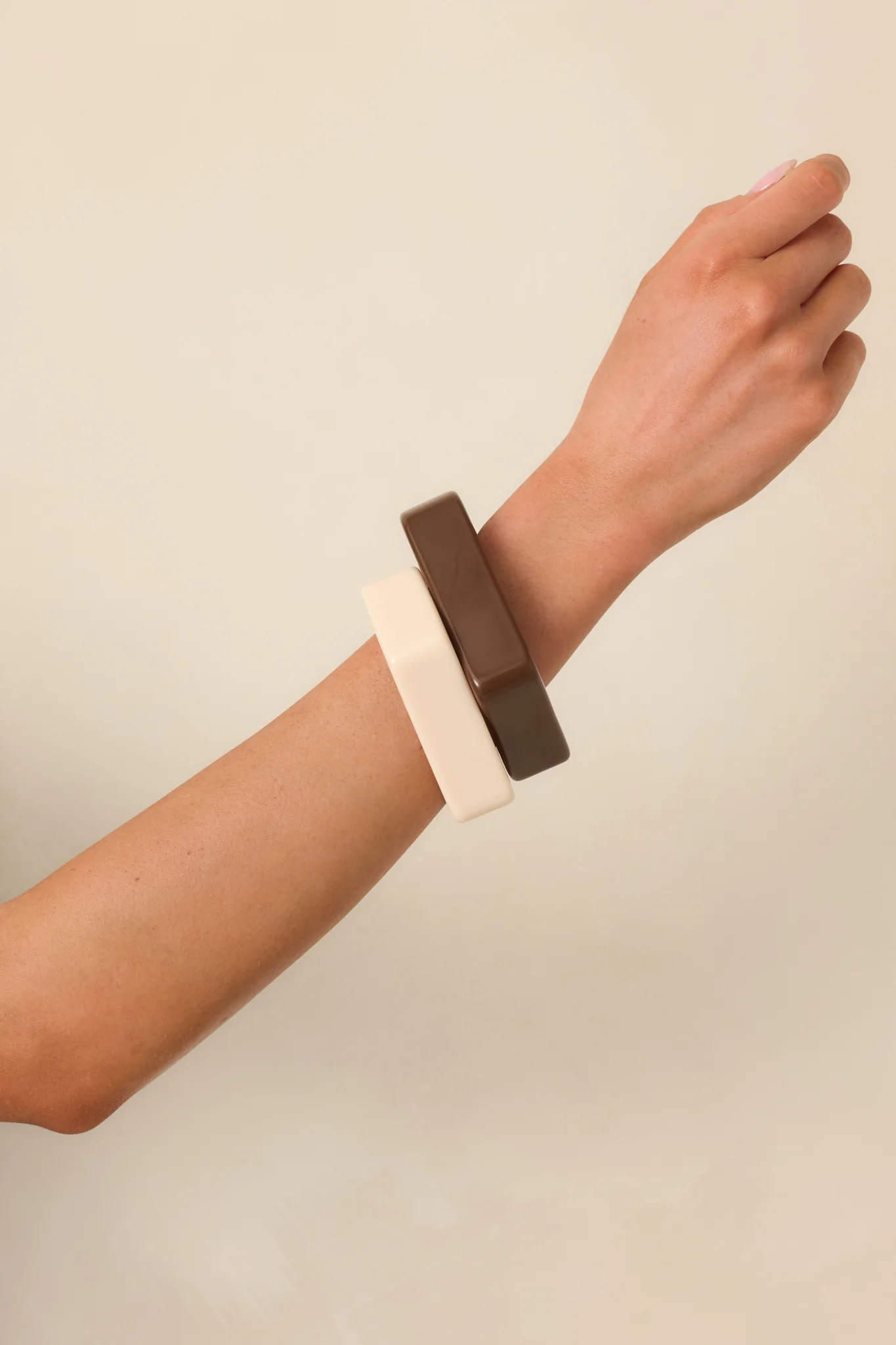 Loving This Part Brown Ivory Bangle Bracelet Set