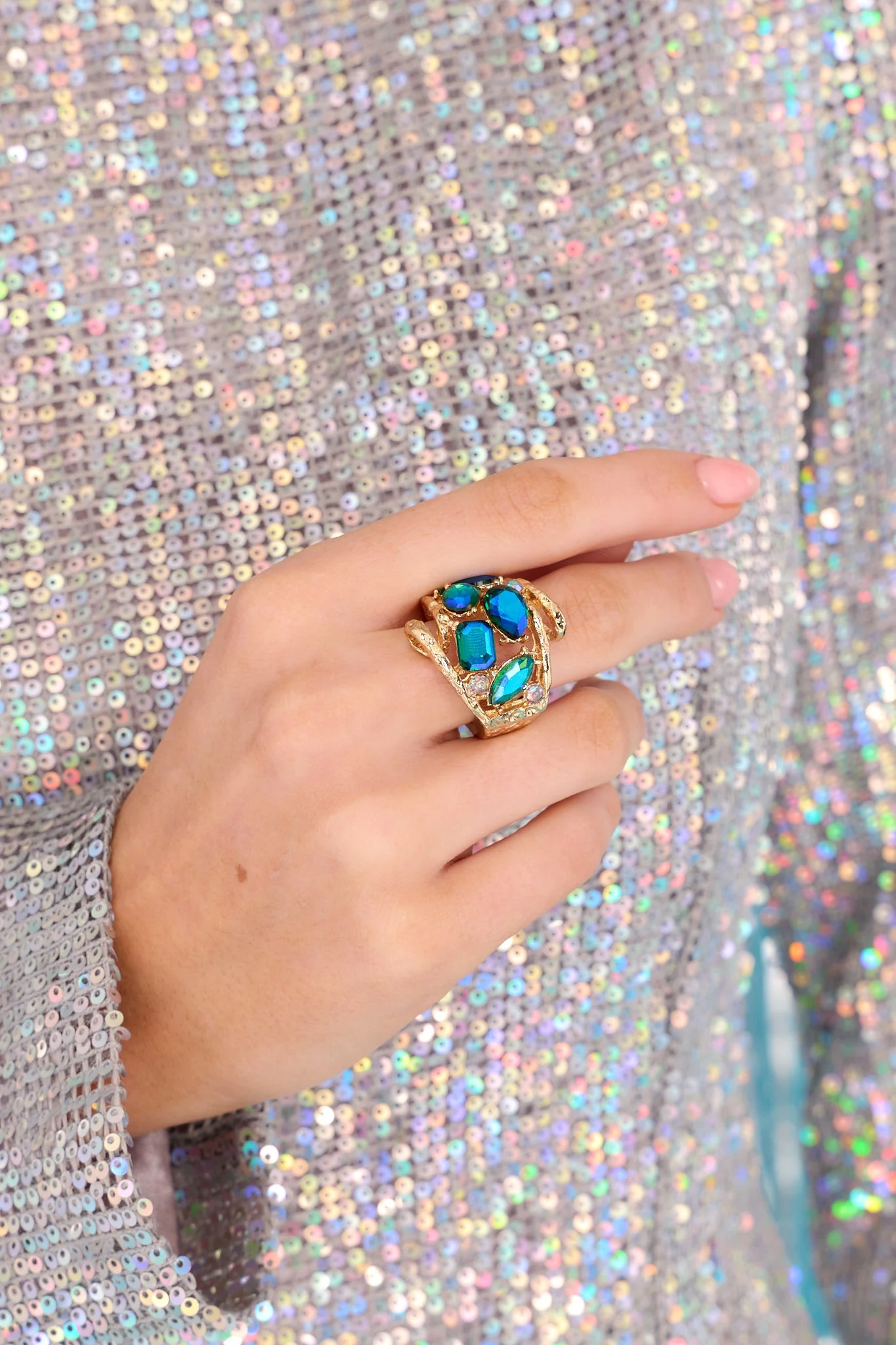 Love Me Forever Blue Ring