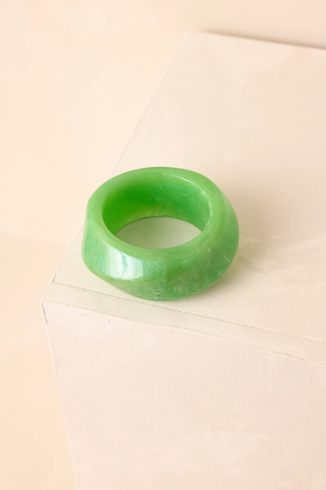 Couldn’t Miss It Green Marble Twisted Bangle Bracelet