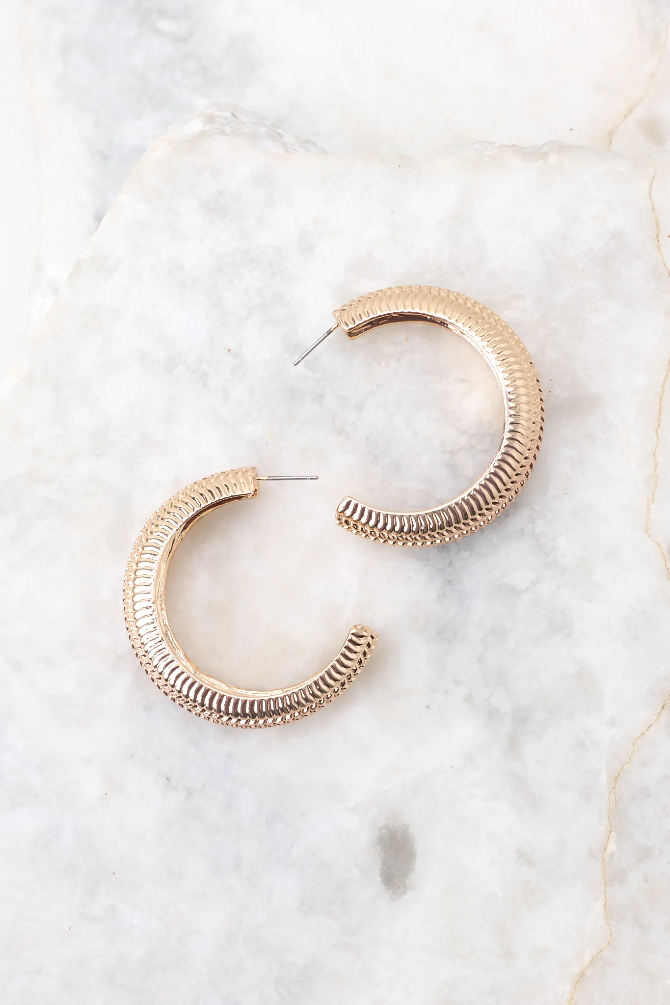 You're Stalling Gold Hoop Earrings