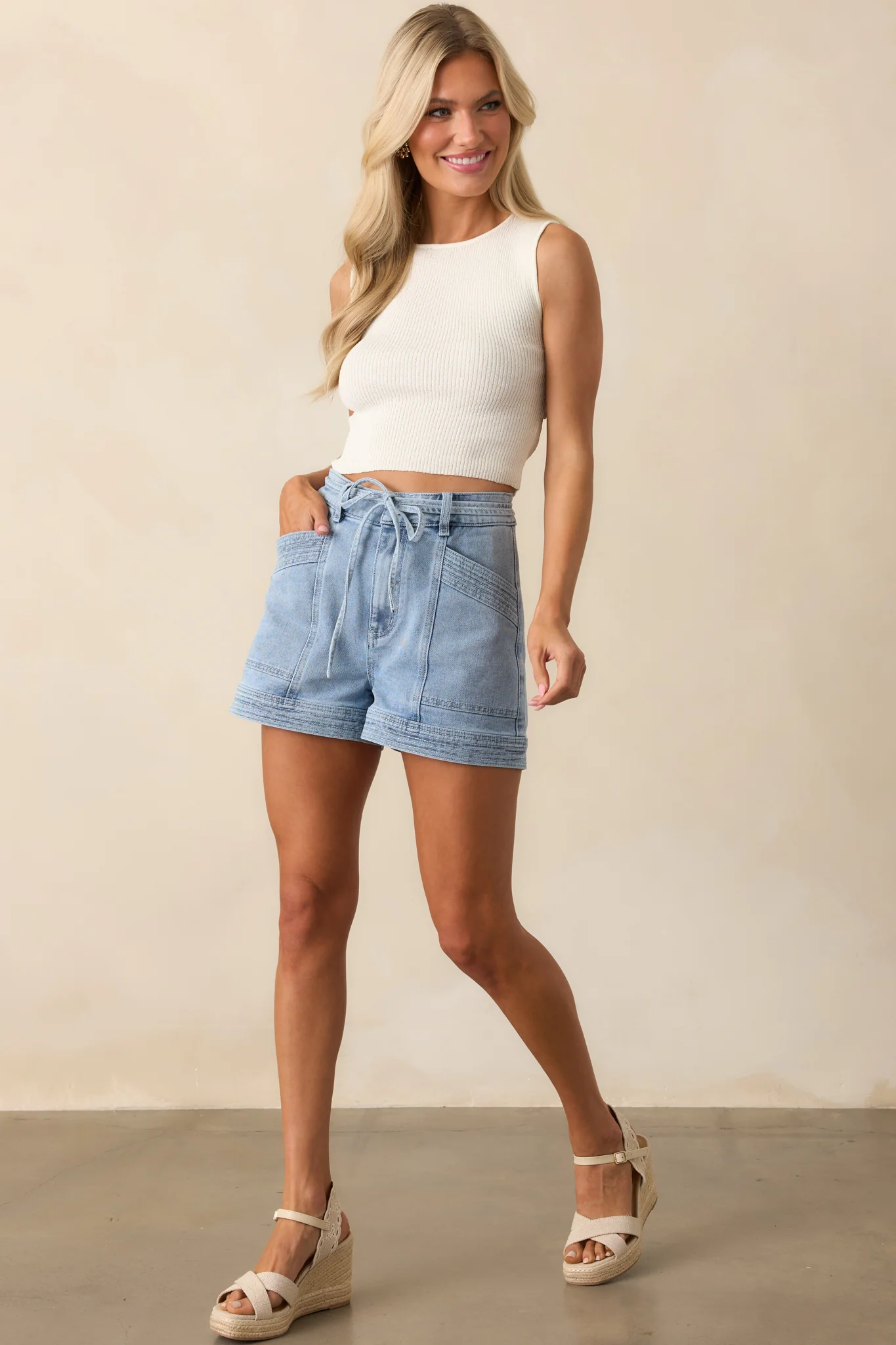 MINKPINK White Claire Knit Crop Top