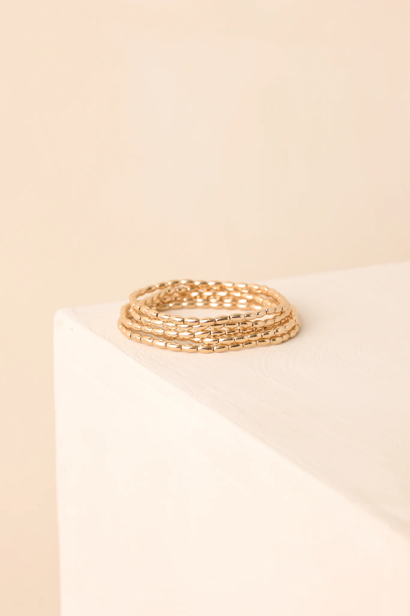 Waiting For A Sign Gold Beaded Bracelet Set