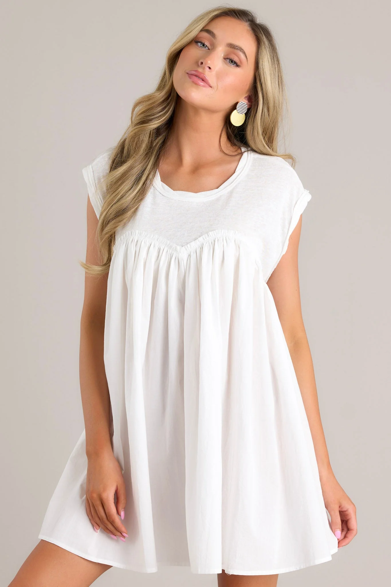 Heartstrings of Happiness White Mini Dress