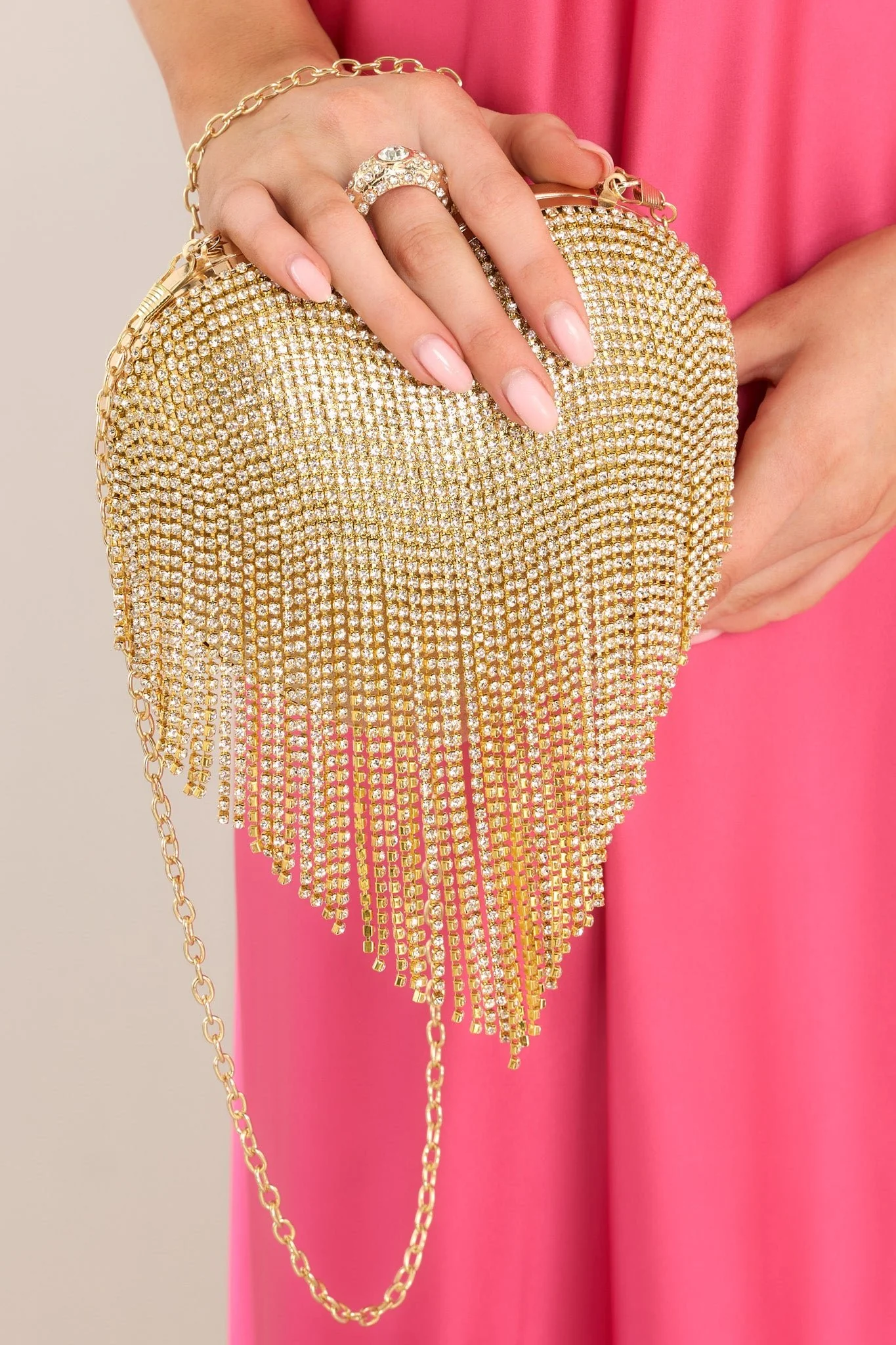 I Give You My Heart Gold Handbag
