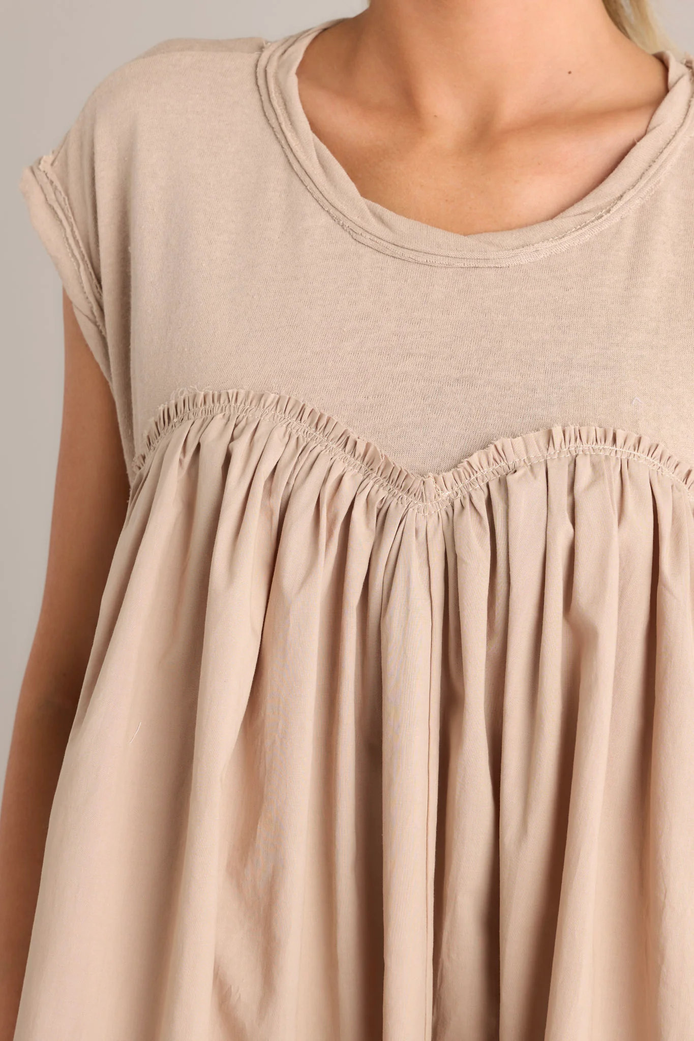 Heartstrings of Happiness Tan Mini Dress