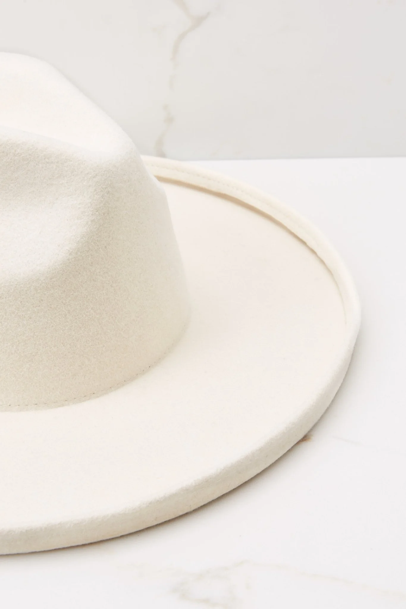 Maude Off White Pencil Brim Hat
