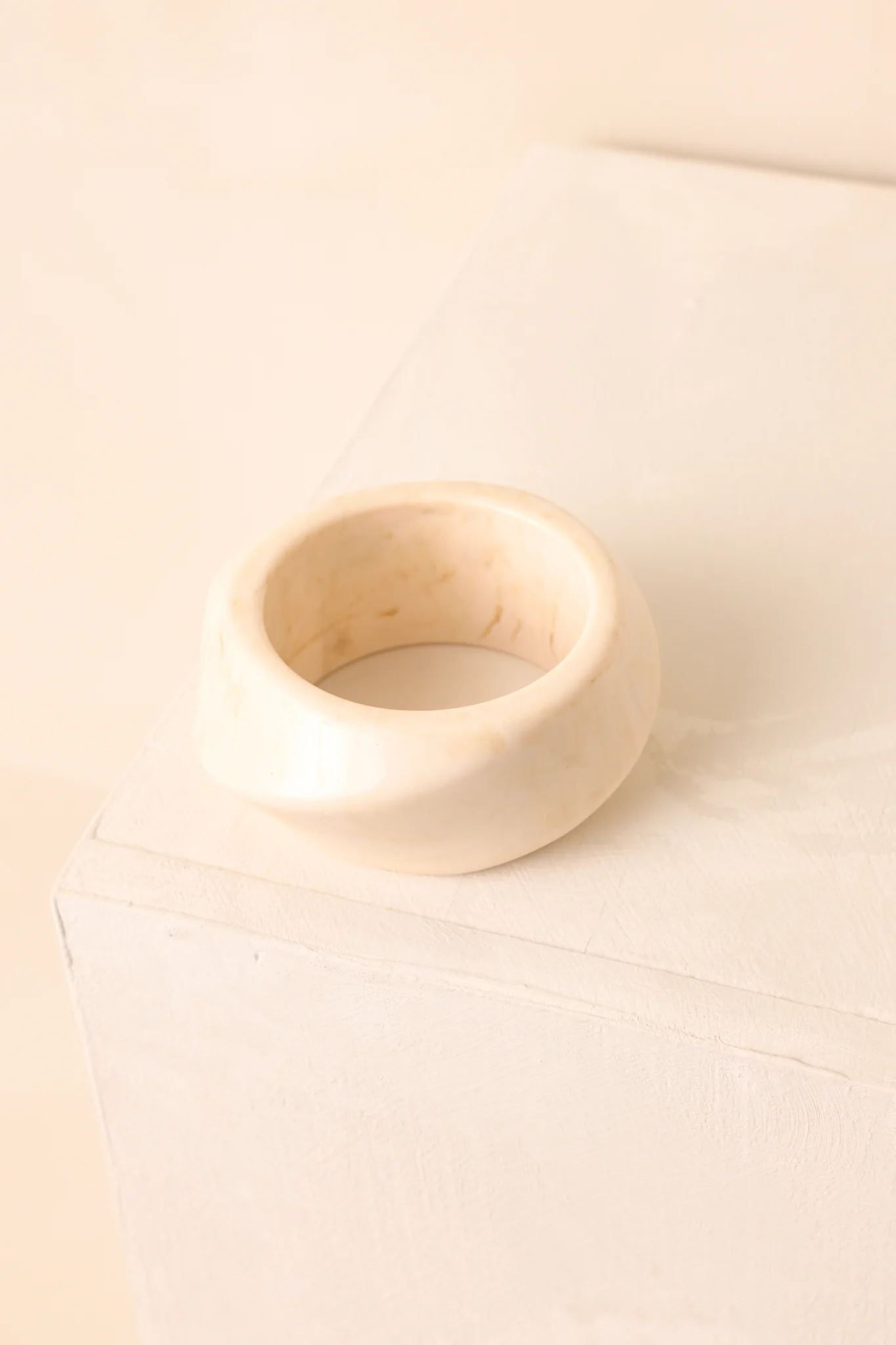Came Back Better Ivory Marble Twisted Bangle Bracelet