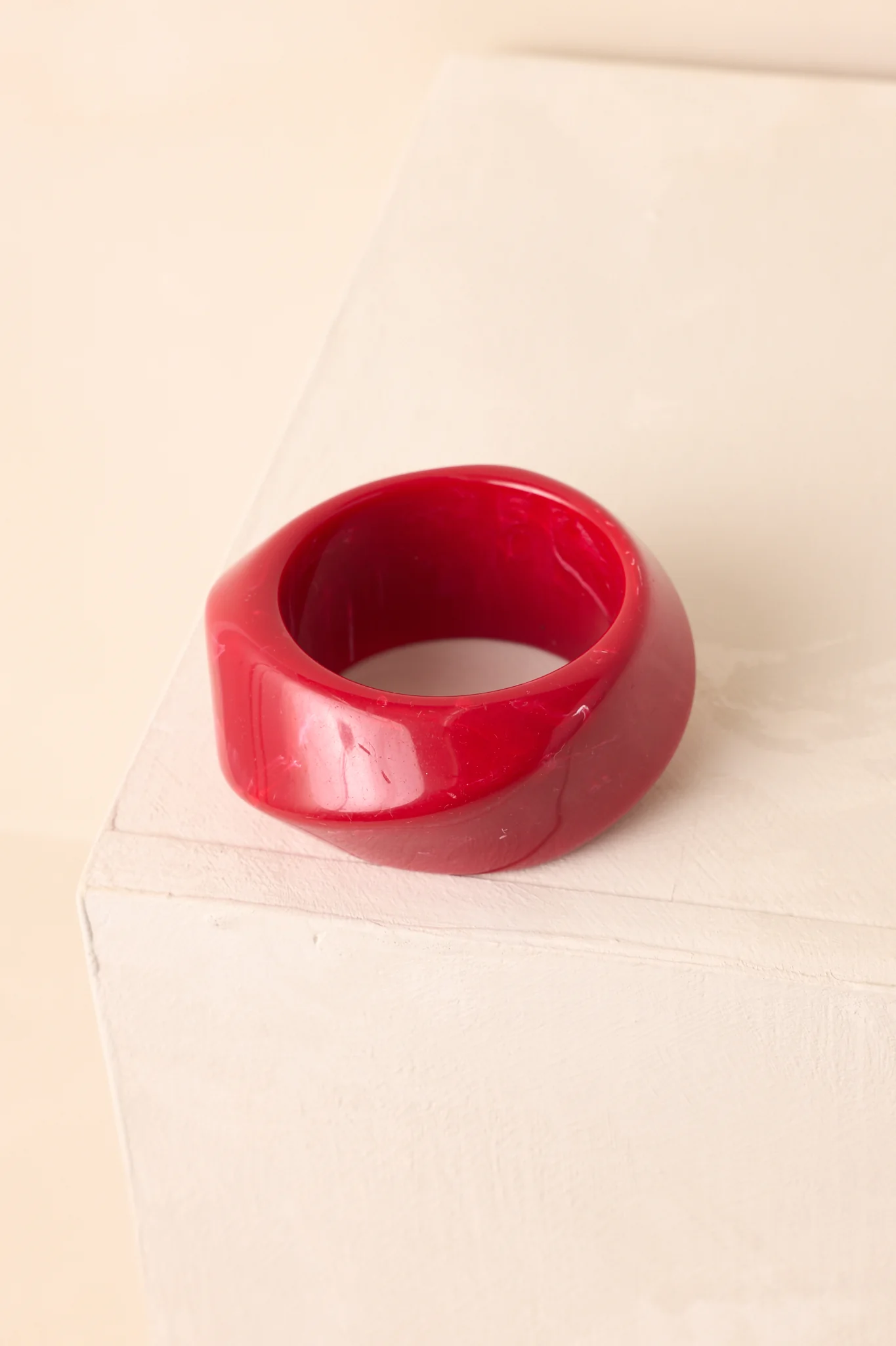 Came Back Better Red Marble Twisted Bangle Bracelet