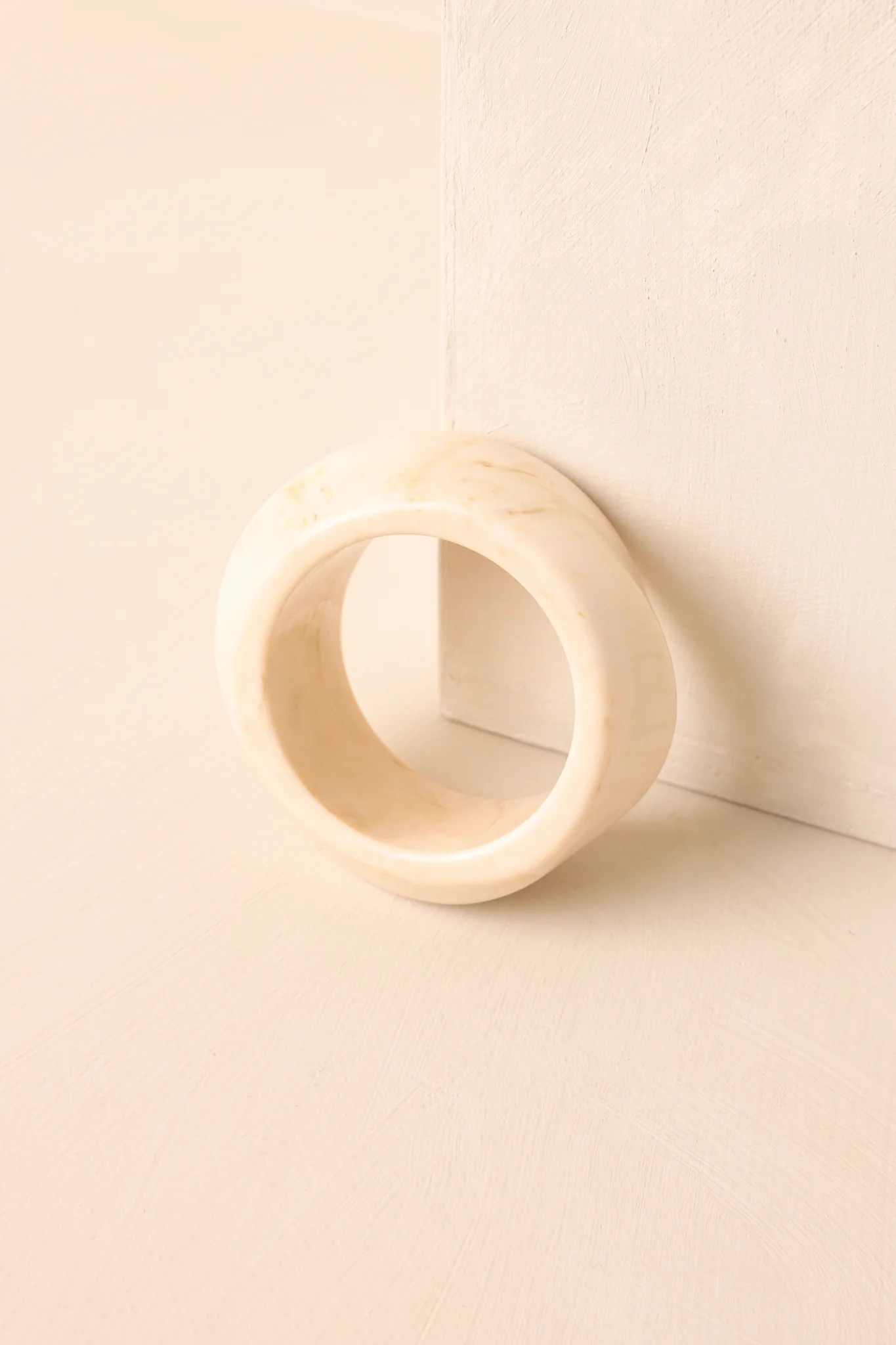Came Back Better Ivory Marble Twisted Bangle Bracelet