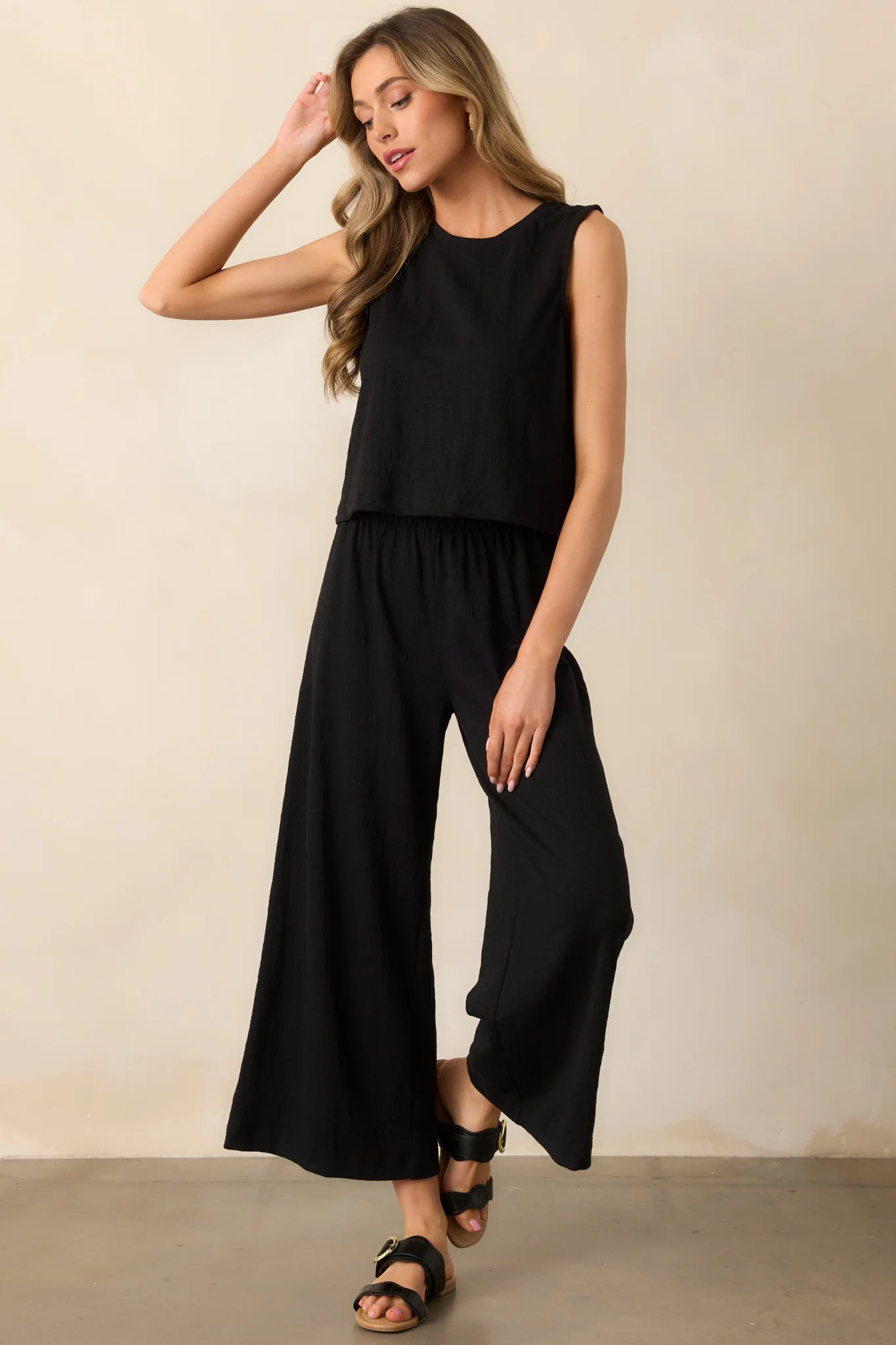 Z Supply Black Sloane Textured Slub Top