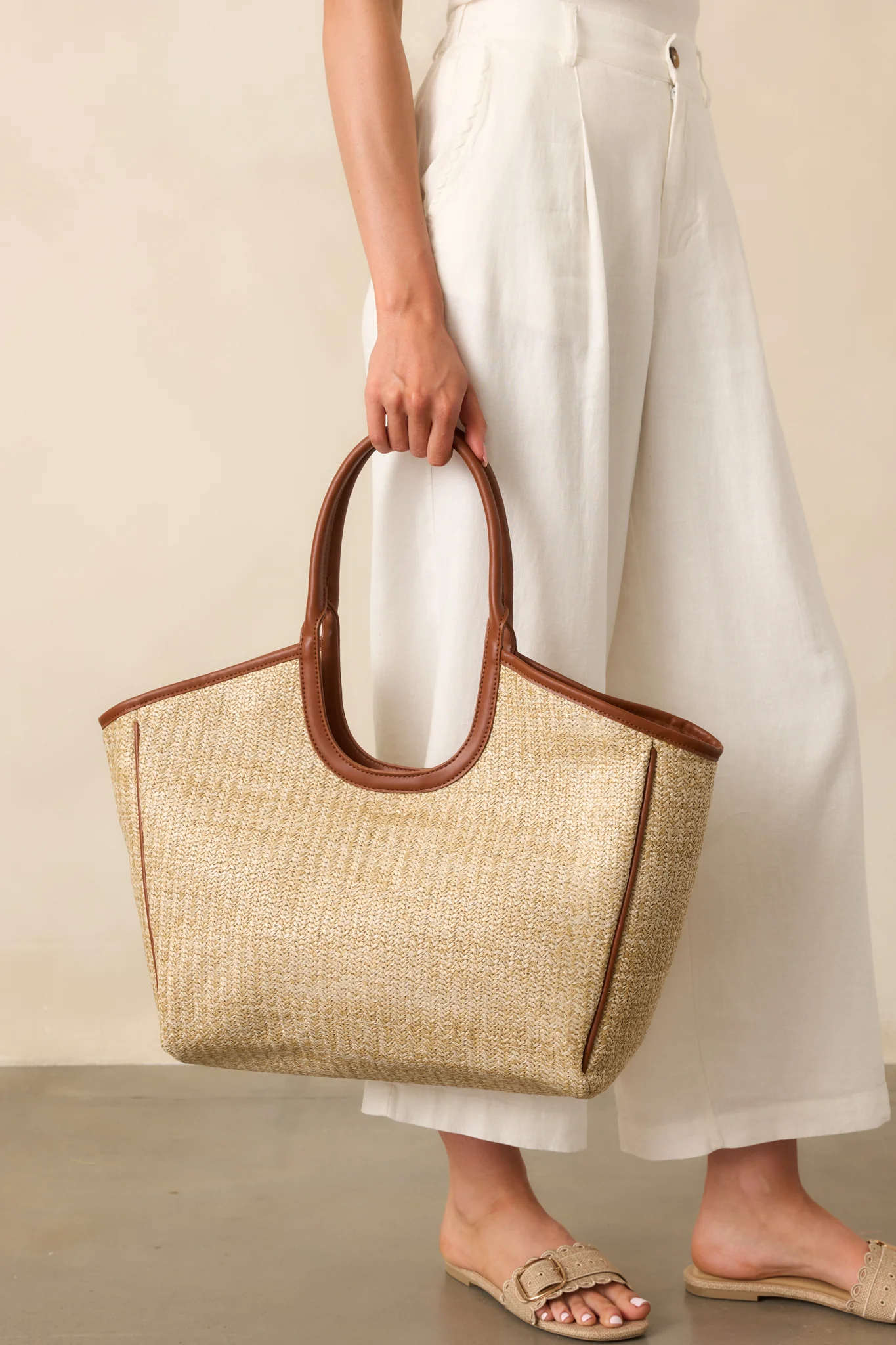 Keep It Simple Natural Rattan Handbag