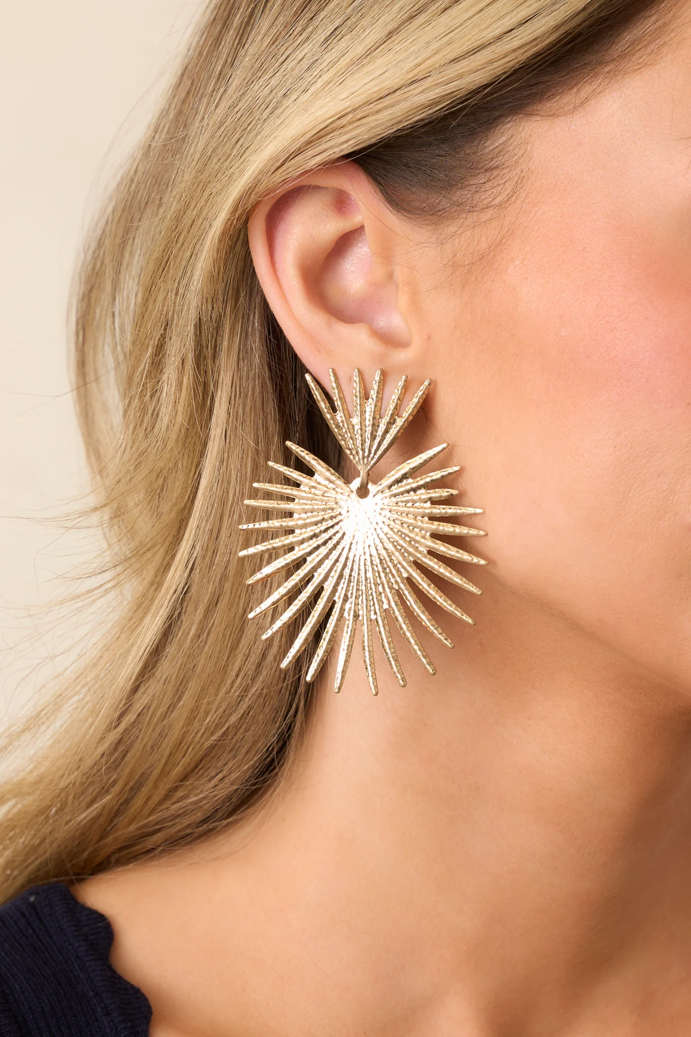 Delightful Touch Gold Statement Earrings