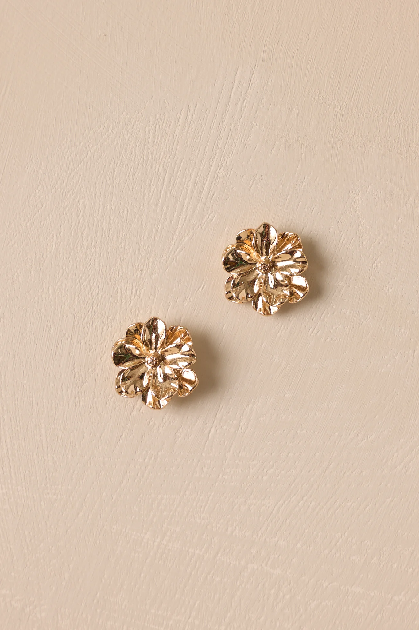 Sunlit Bloom Gold Flower Earrings
