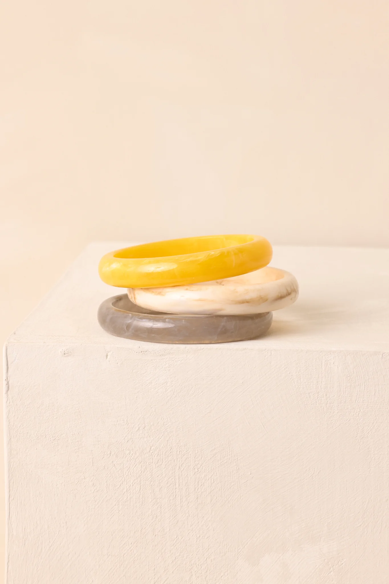 Meant Every Word Yellow Multi Bangle Bracelet Set