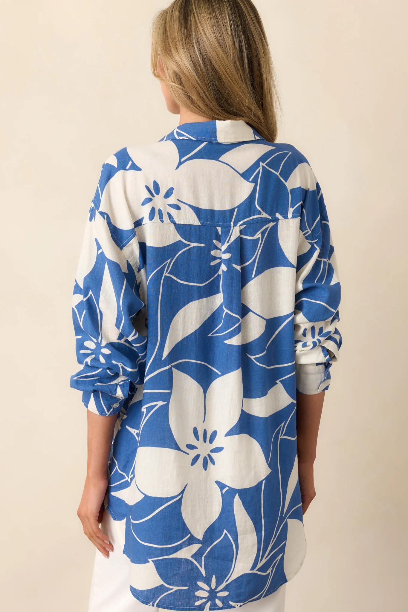 Z Supply Riviera Blue Tomas Madero Button Up Top