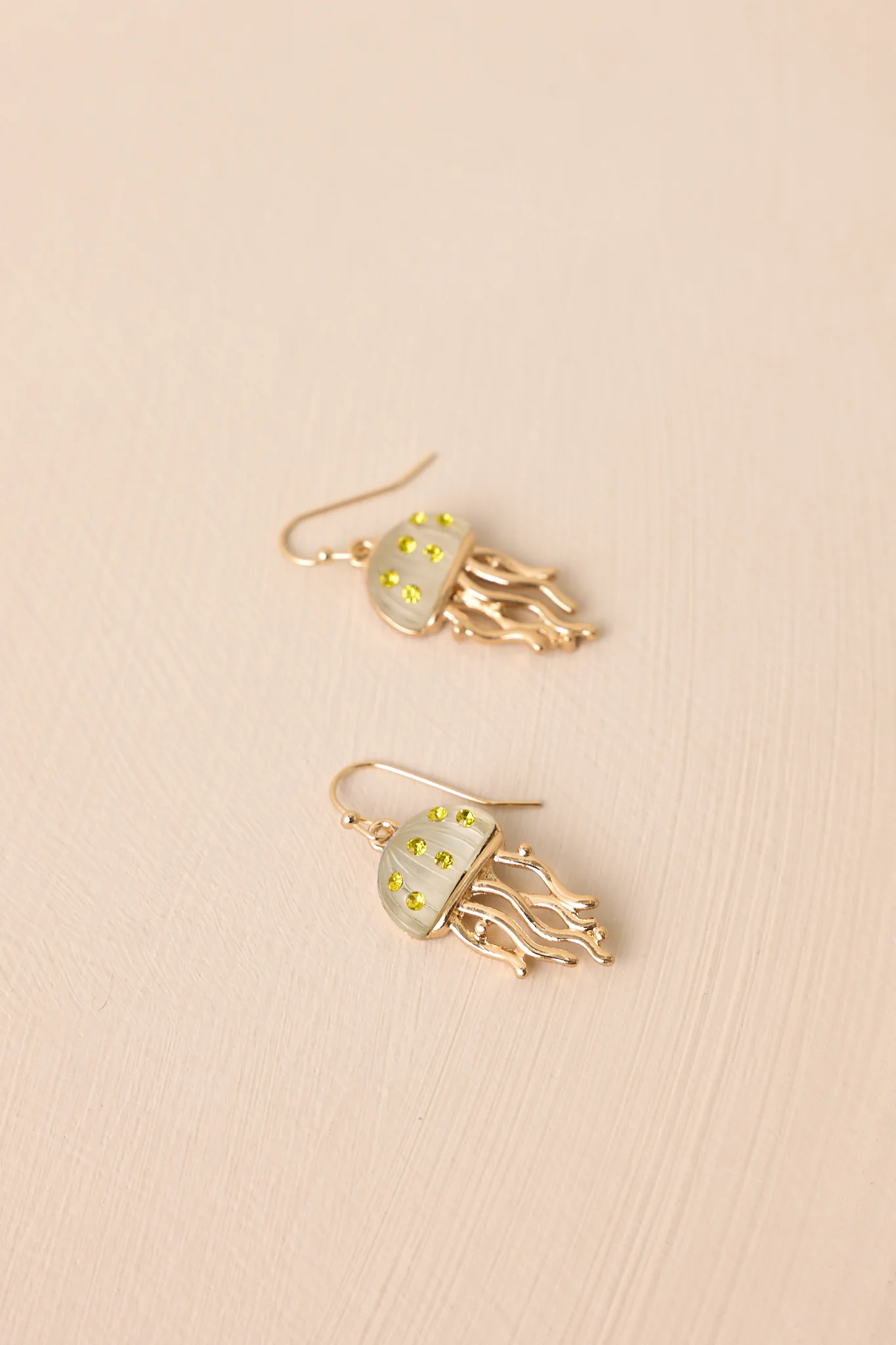 Salty Kisses Light Green Jellyfish Drop Earrings