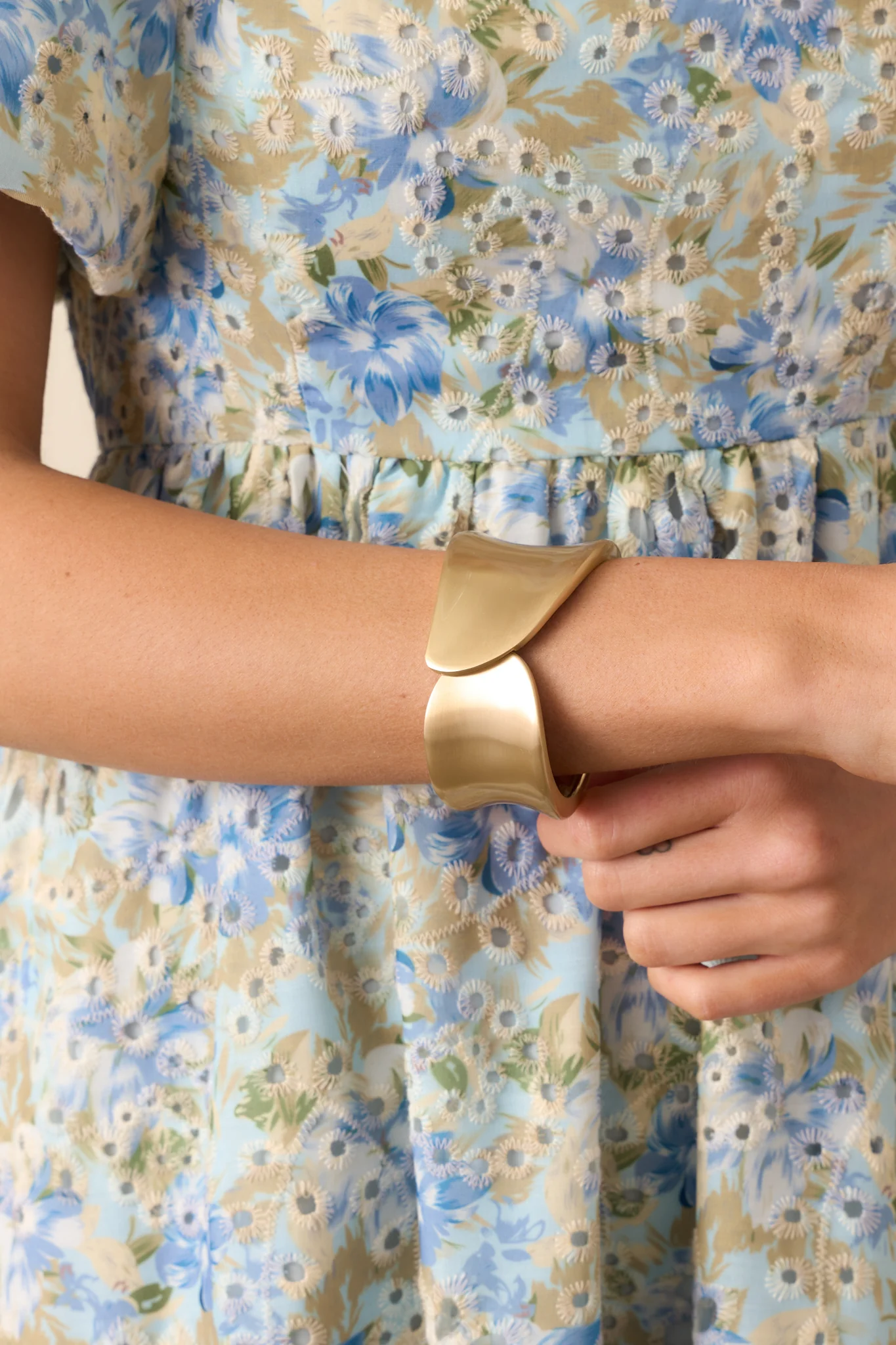 Double Take Matte Gold Cuff Bracelet