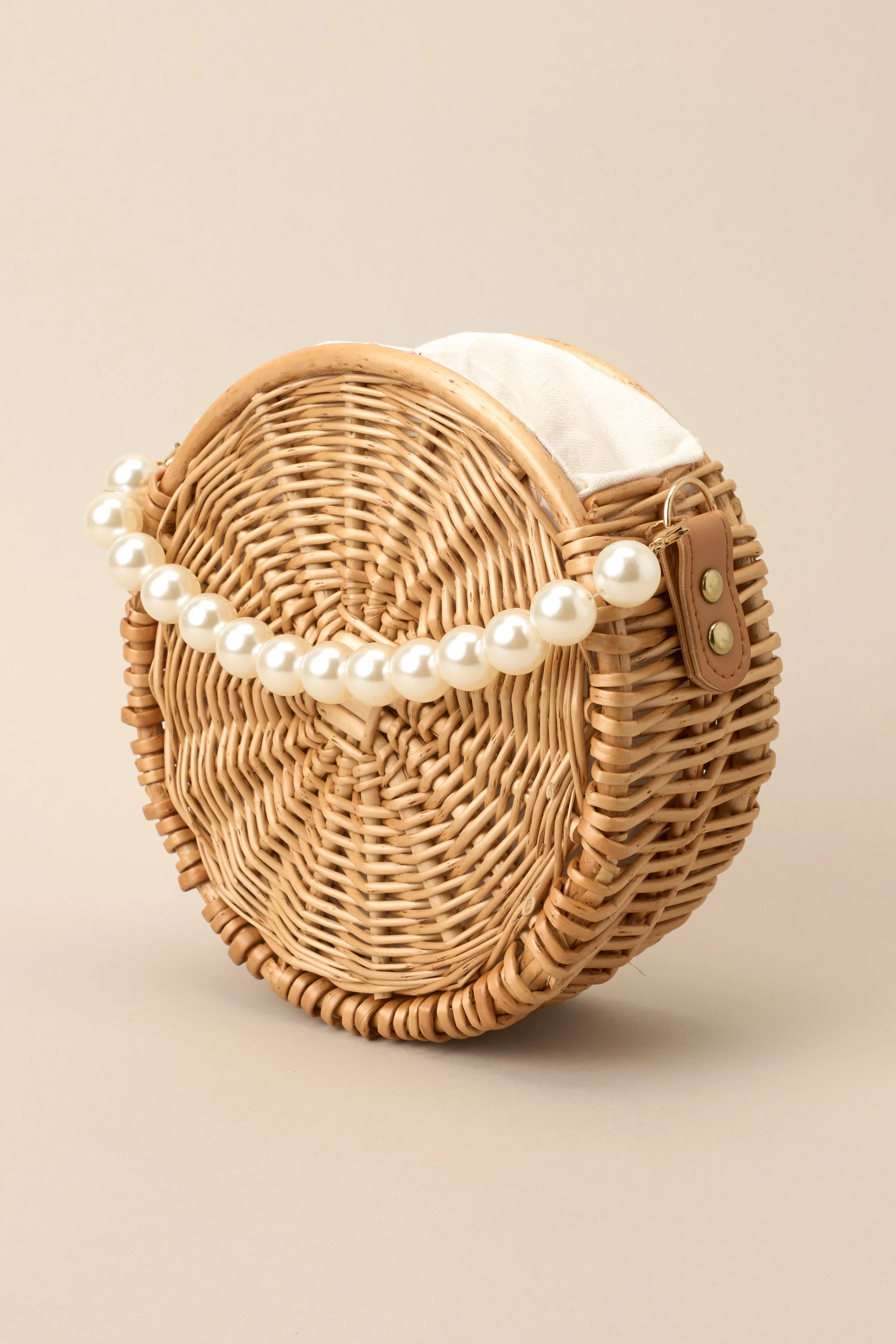 Triple Take Pearl Natural Handbag