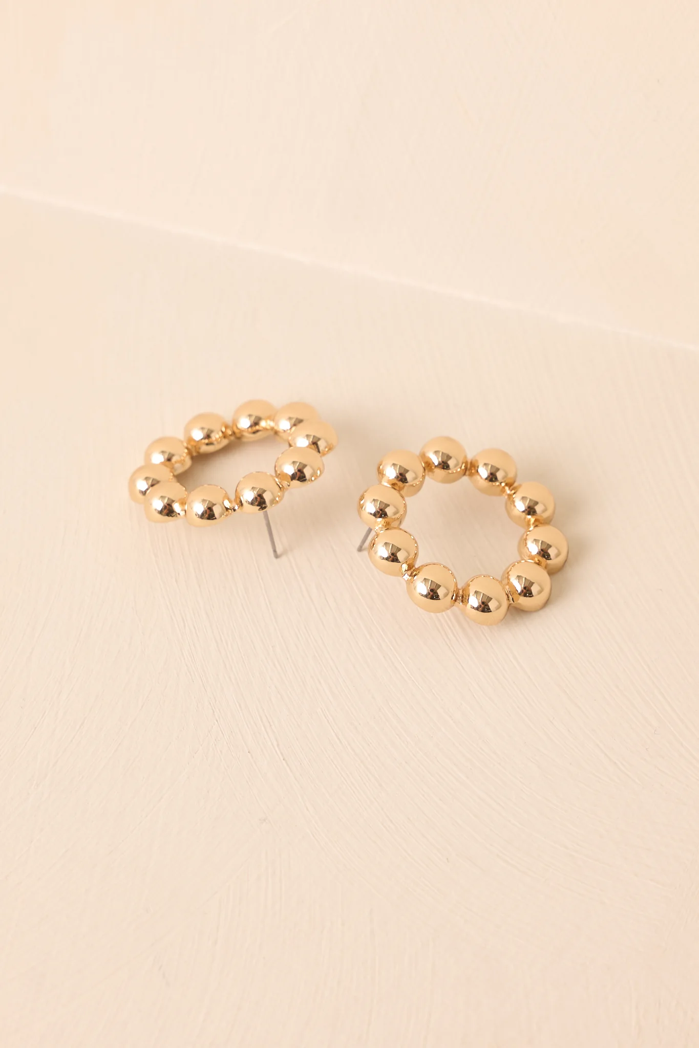Try Something New Gold Textured Circle Earrings