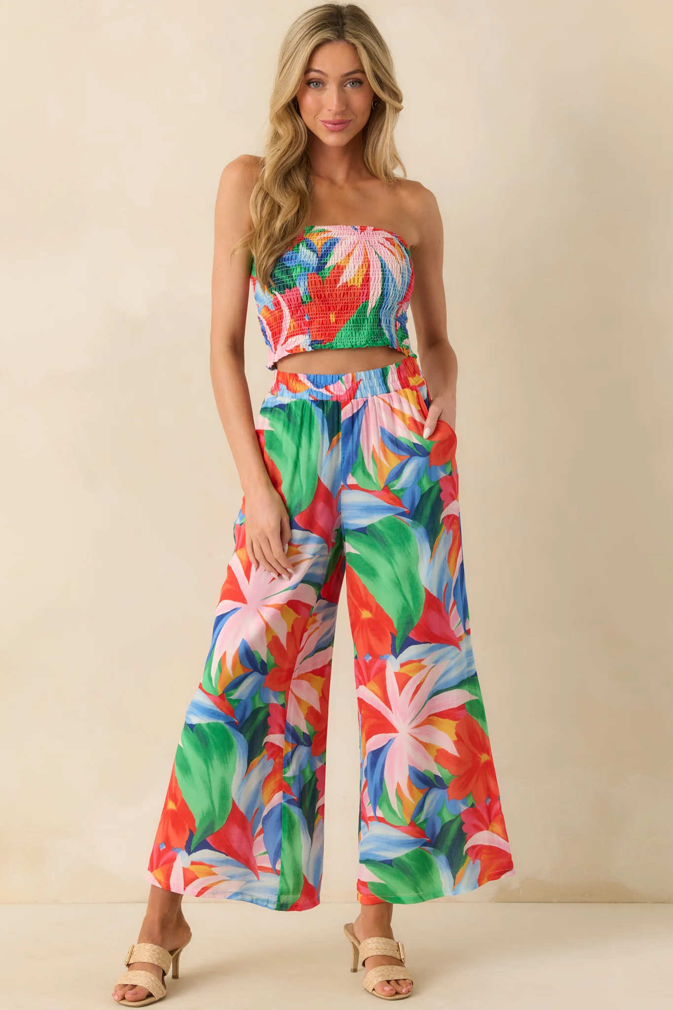 Z Supply Pink Multi Bijou Villa Floral Tube Top