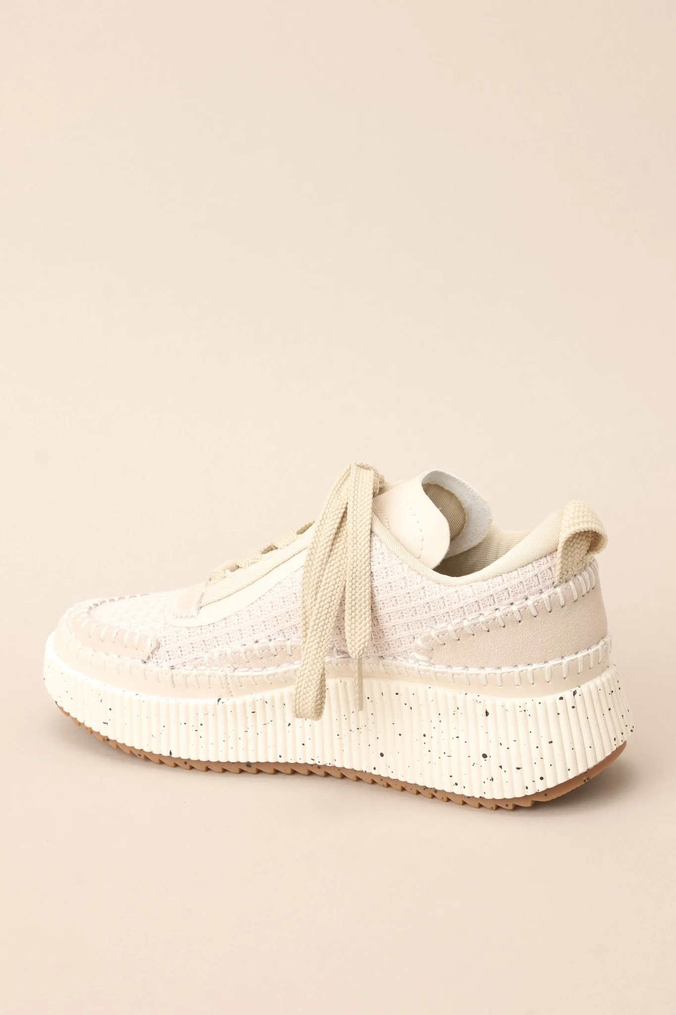 Dig In Your Heels Beige Platform Sneakers