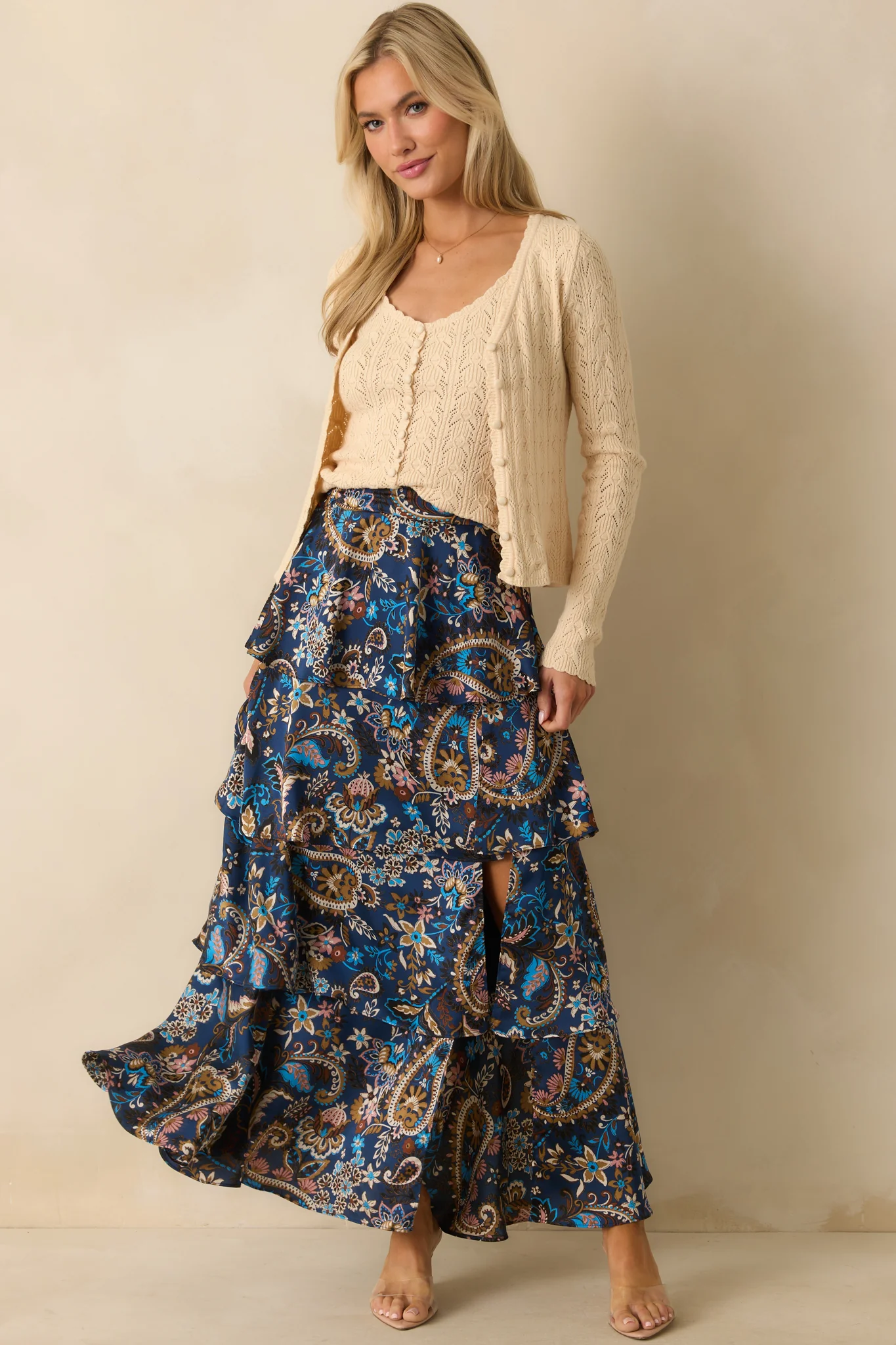 Not Up For Debate Ivory Pointelle Knit Camisole Top