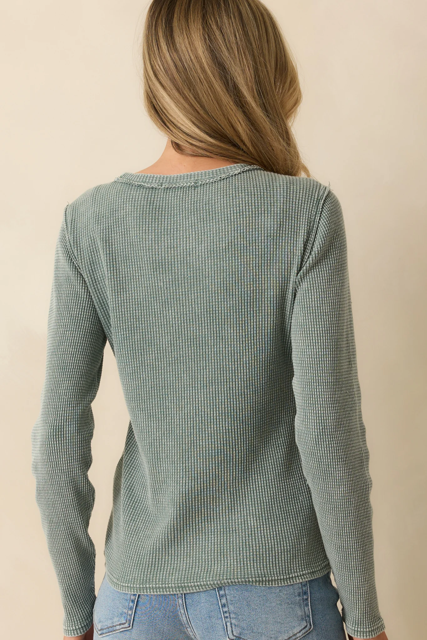 Z Supply Sage Green Cotton Arlet Mini Thermal Top