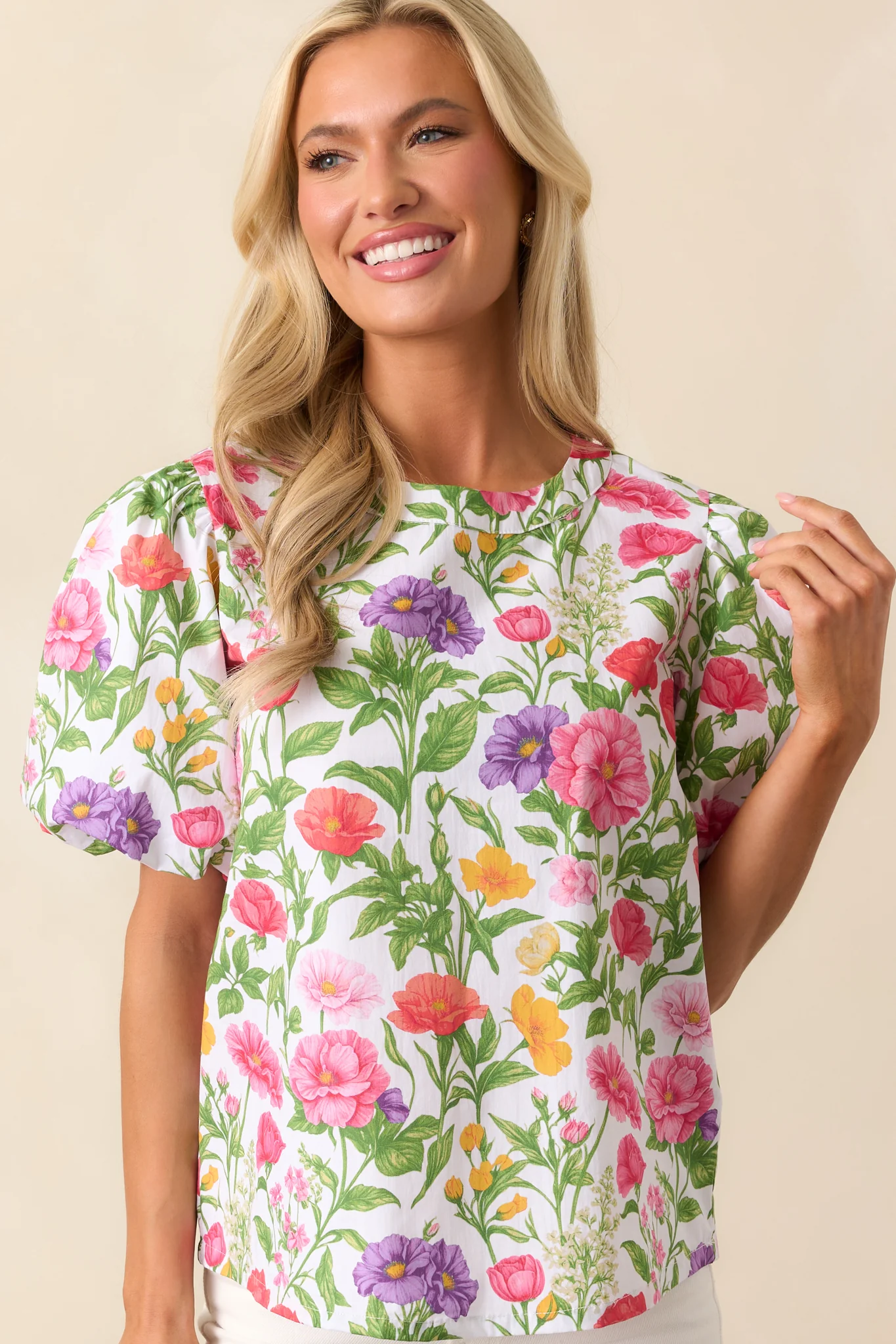 Lane Secret Garden Floral Cotton Top