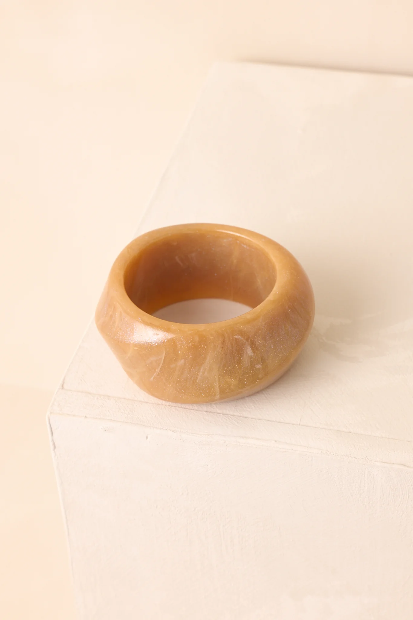 Couldn’t Miss It Tan Marble Twisted Bangle Bracelet