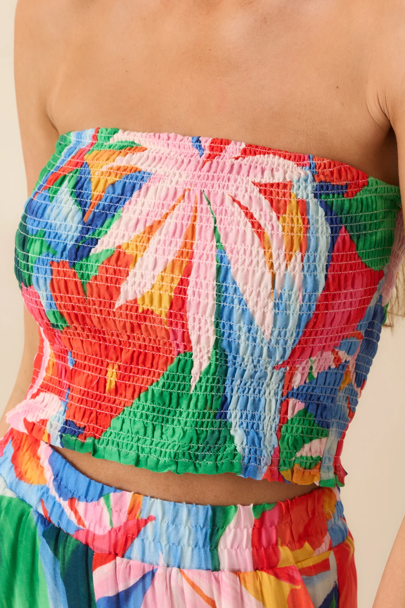 Z Supply Pink Multi Bijou Villa Floral Tube Top