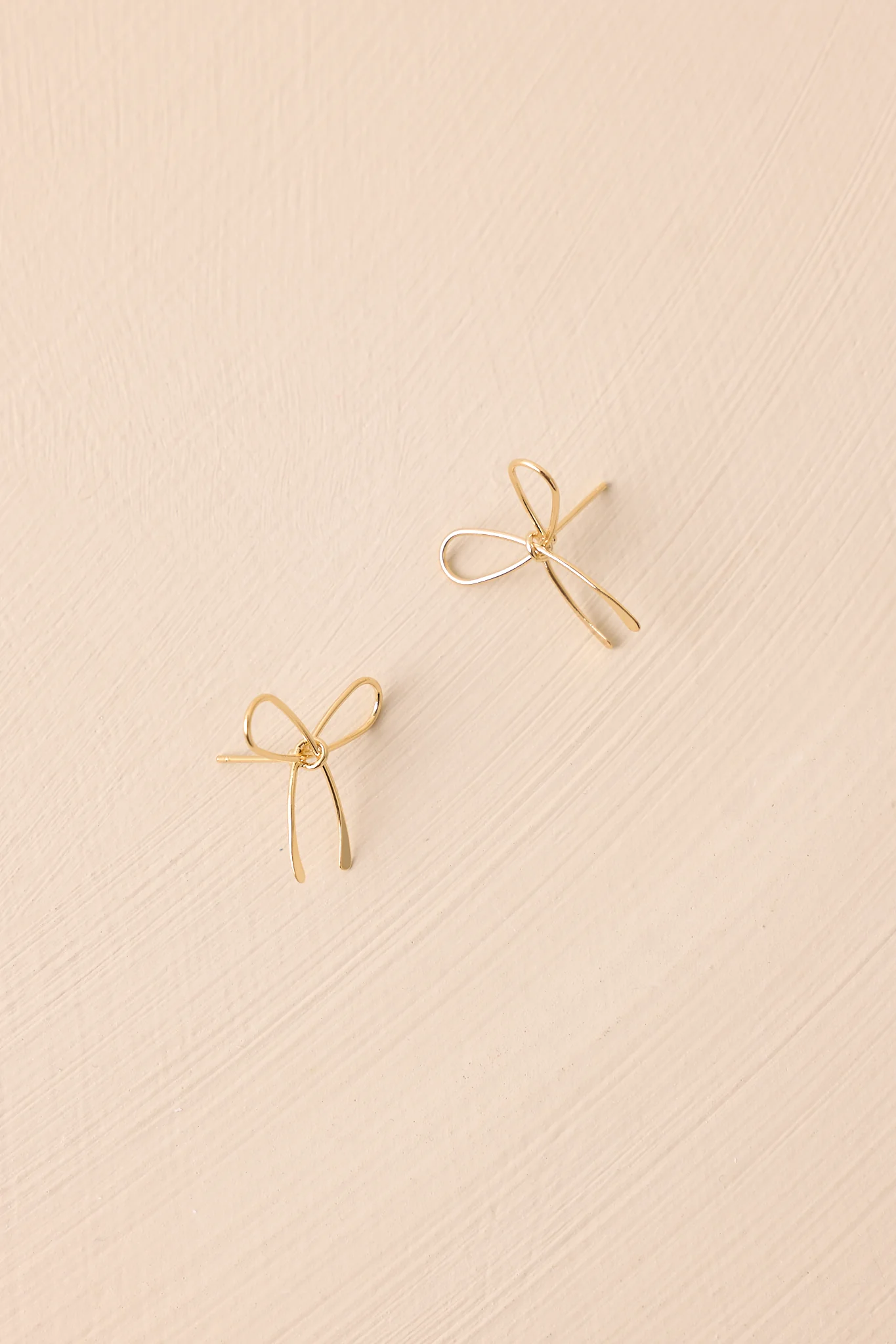 Knot Your Average Girl Gold Bow Earrings