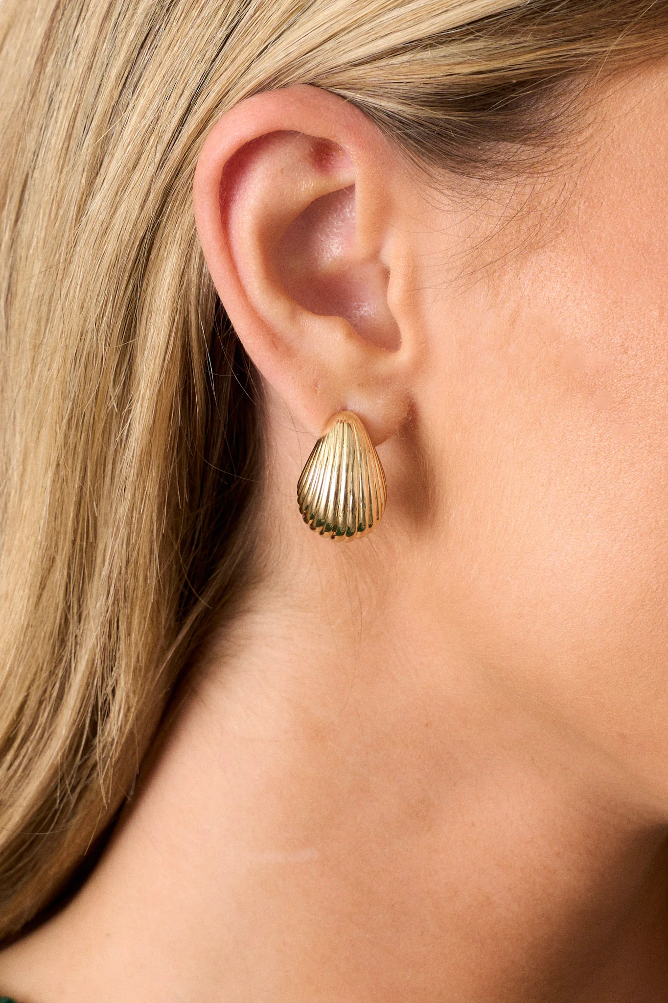 Wavy Wonder Gold Textured Earrings