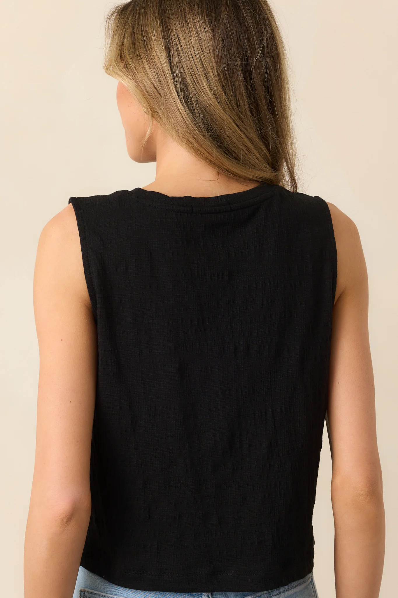 Z Supply Black Sloane Textured Slub Top