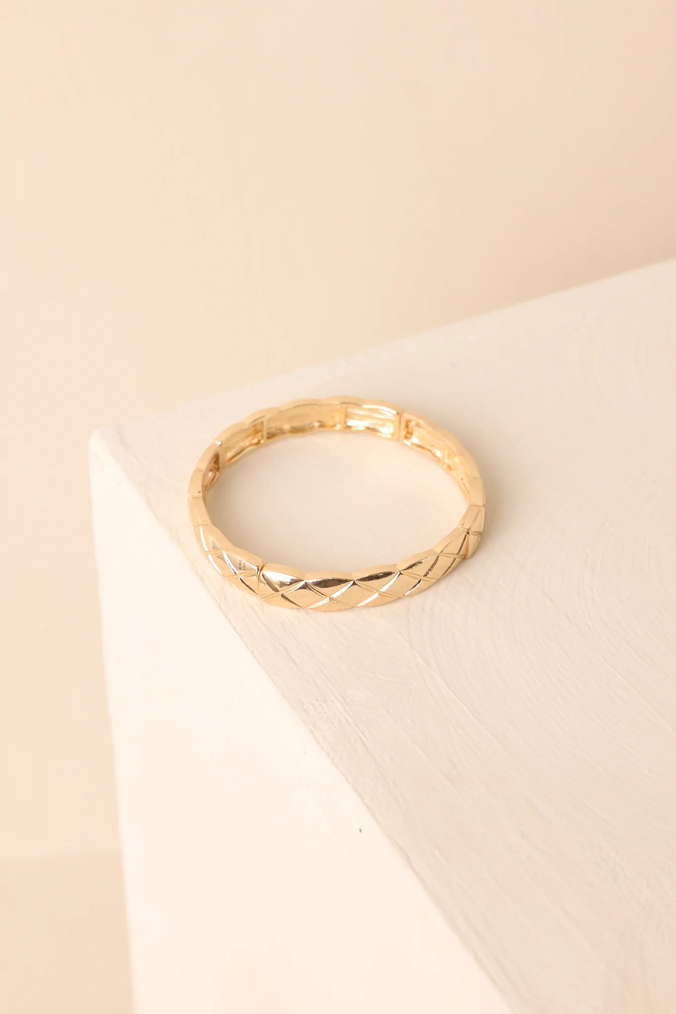 In Good Taste Gold Criss Cross Embossed Bracelet