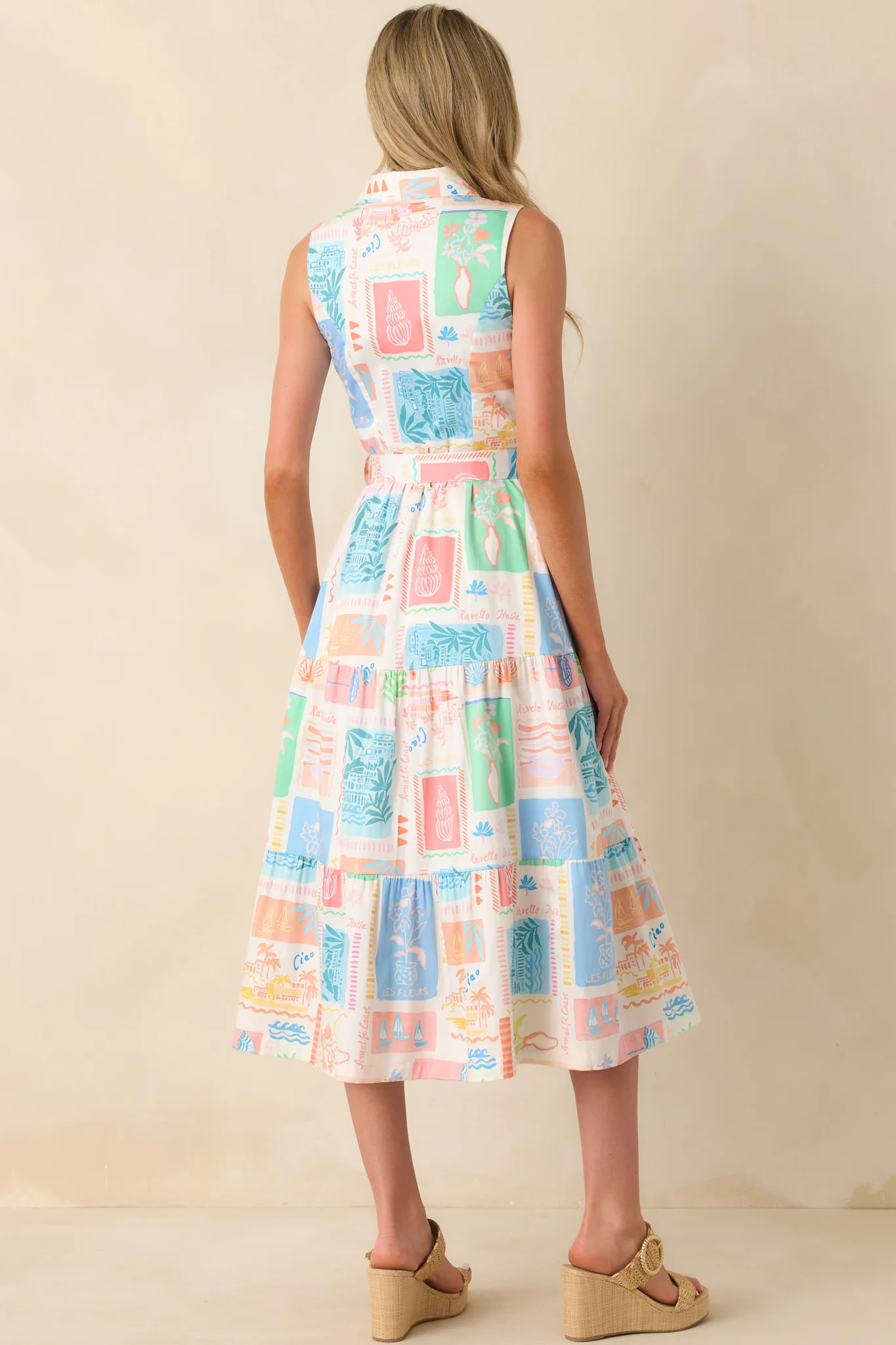 Prosperina Cara Multi Print Cotton Maxi Dress